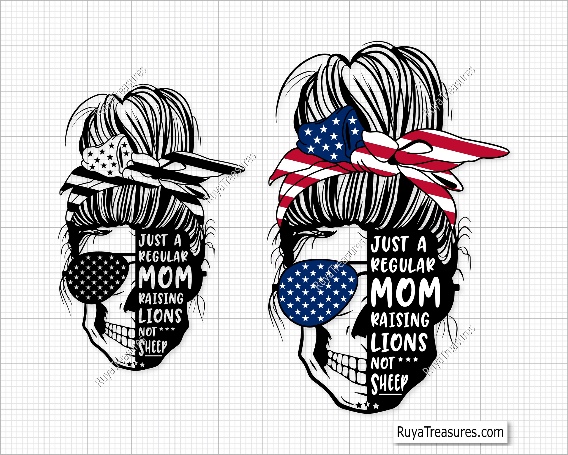 Messy Bun Just A Regular Mom svg