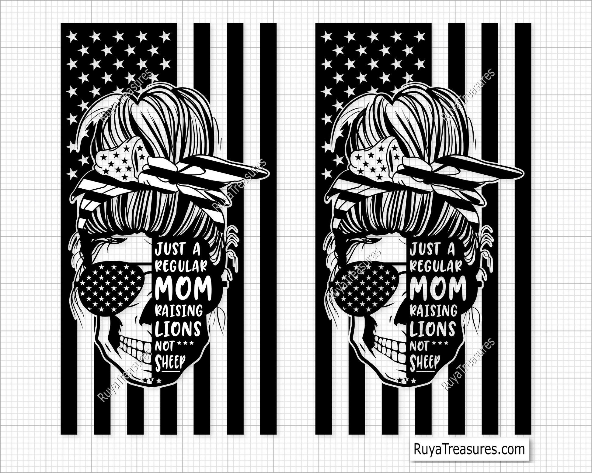 Messy Bun Just A Regular Mom svg