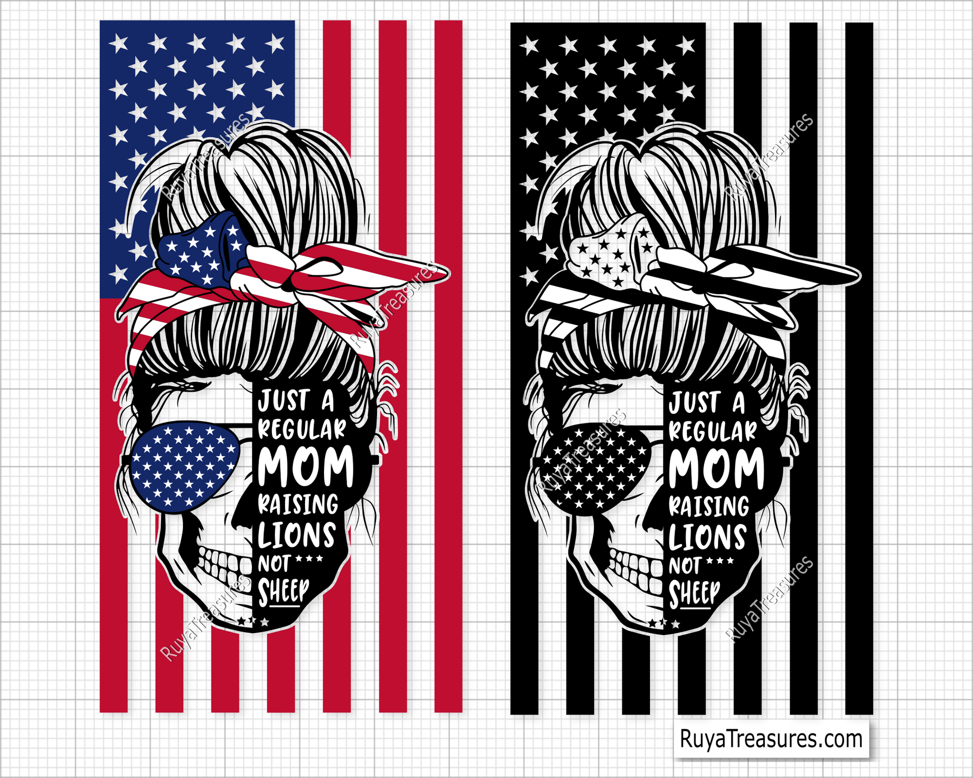 Messy Bun Just A Regular Mom svg