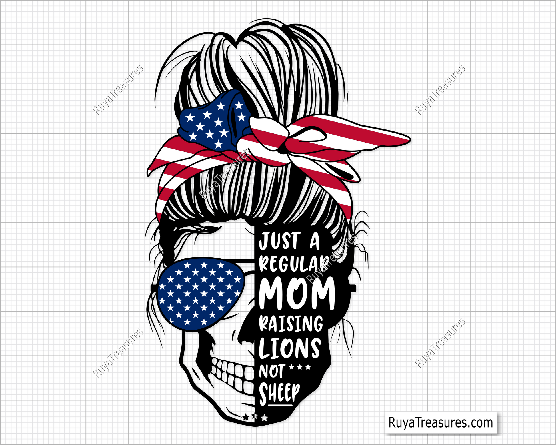 Messy Bun Just A Regular Mom svg