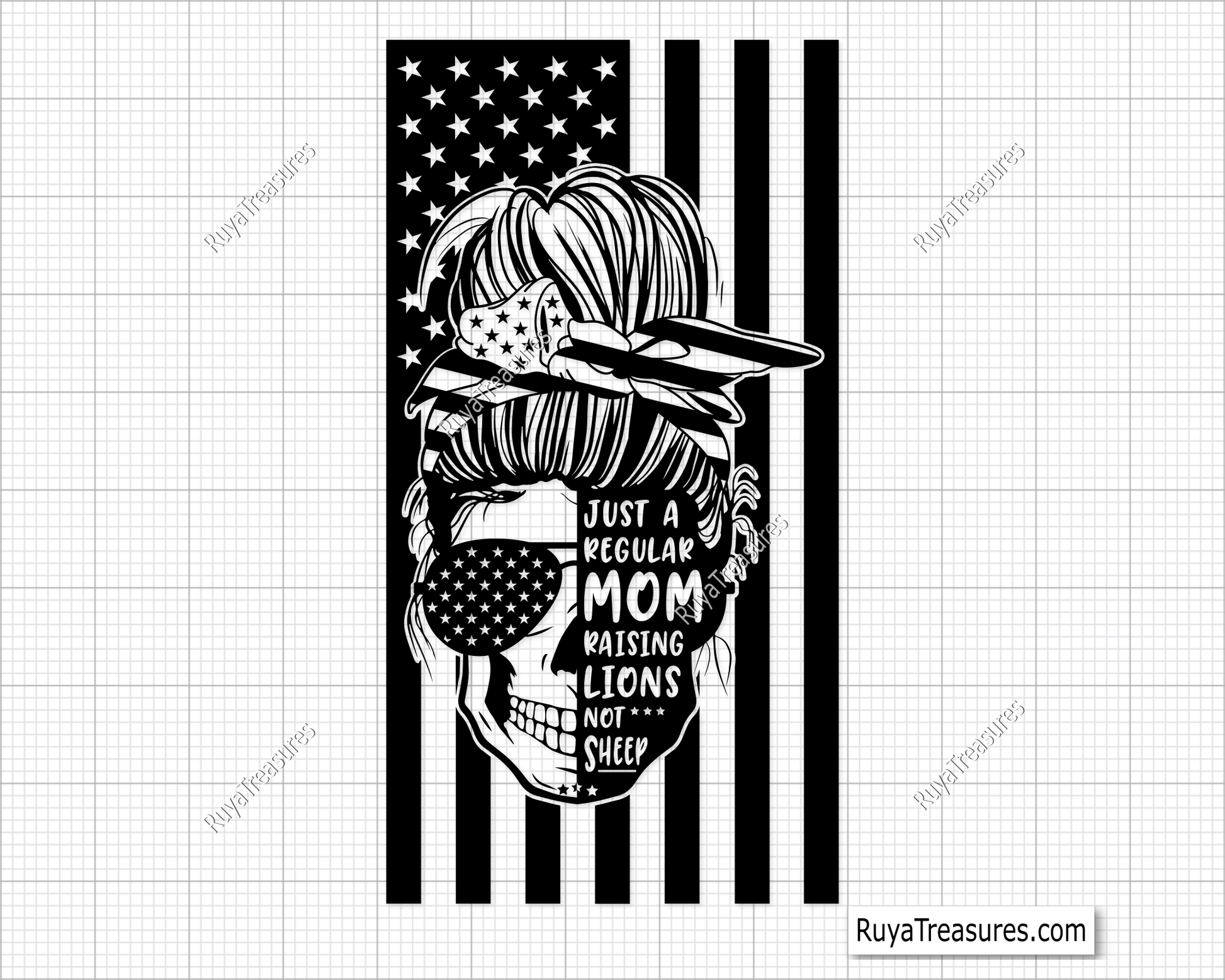 Messy Bun Just A Regular Mom svg