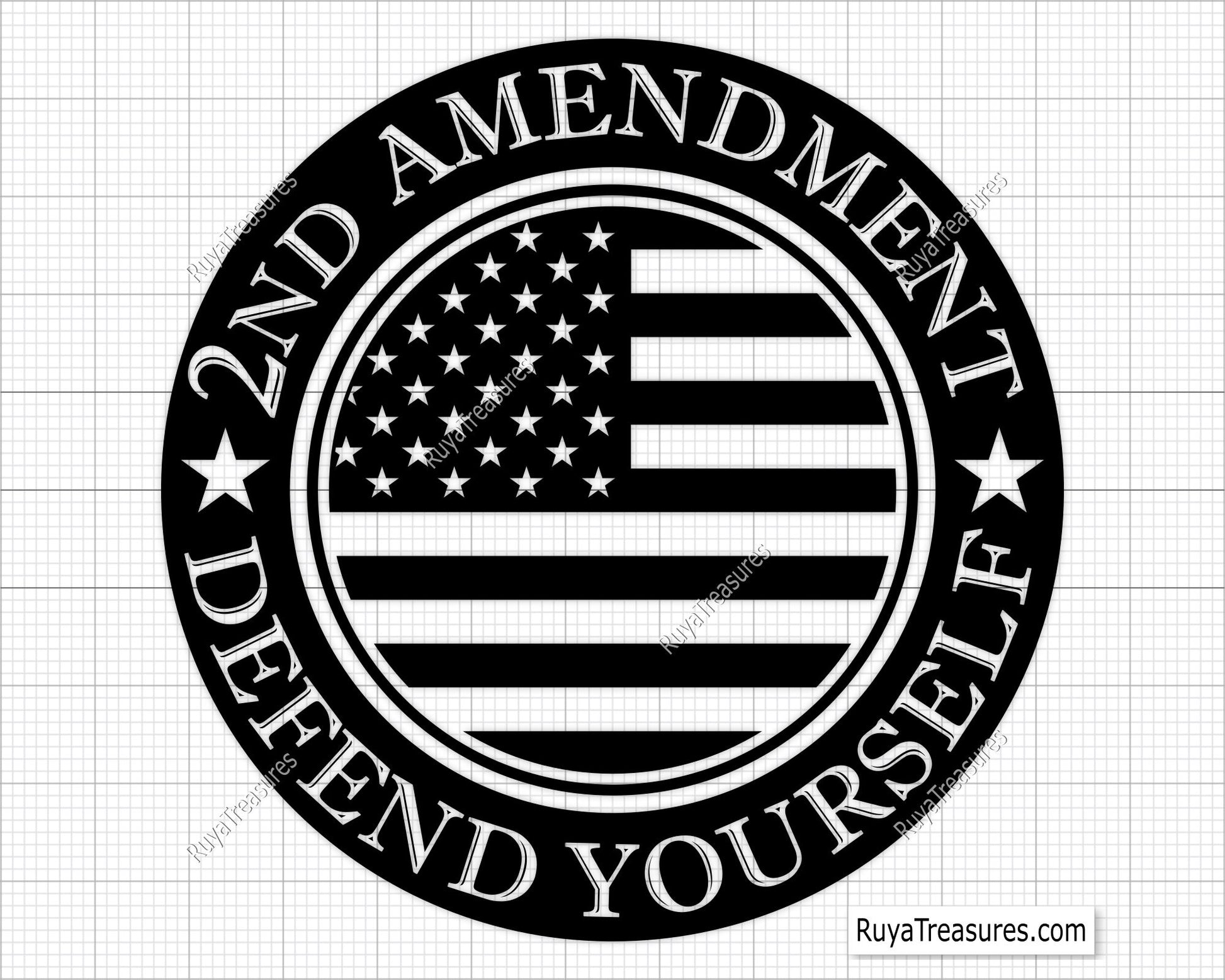 US Flag 2nd Amendment Protect Yourself Svg Png