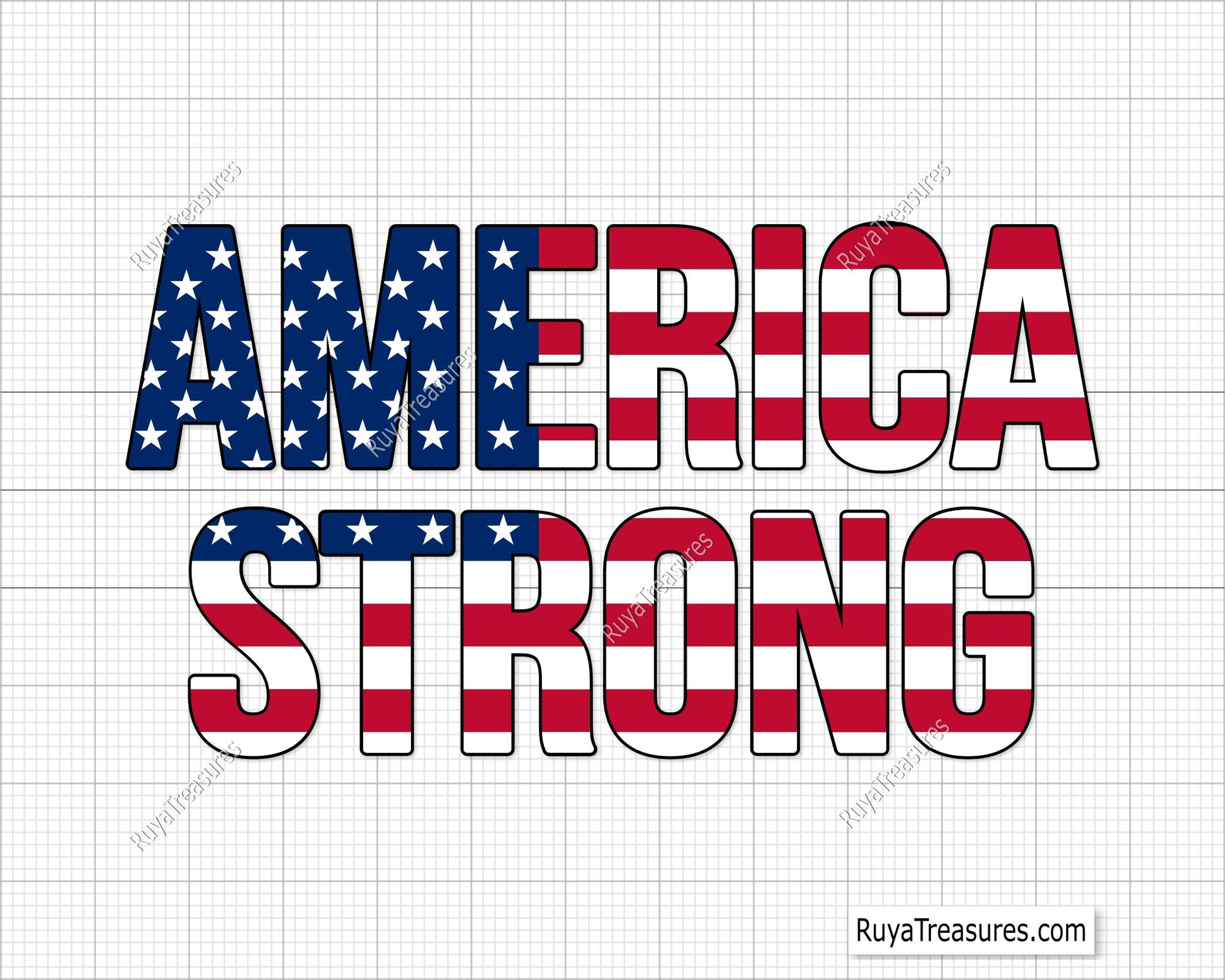 America Strong Svg