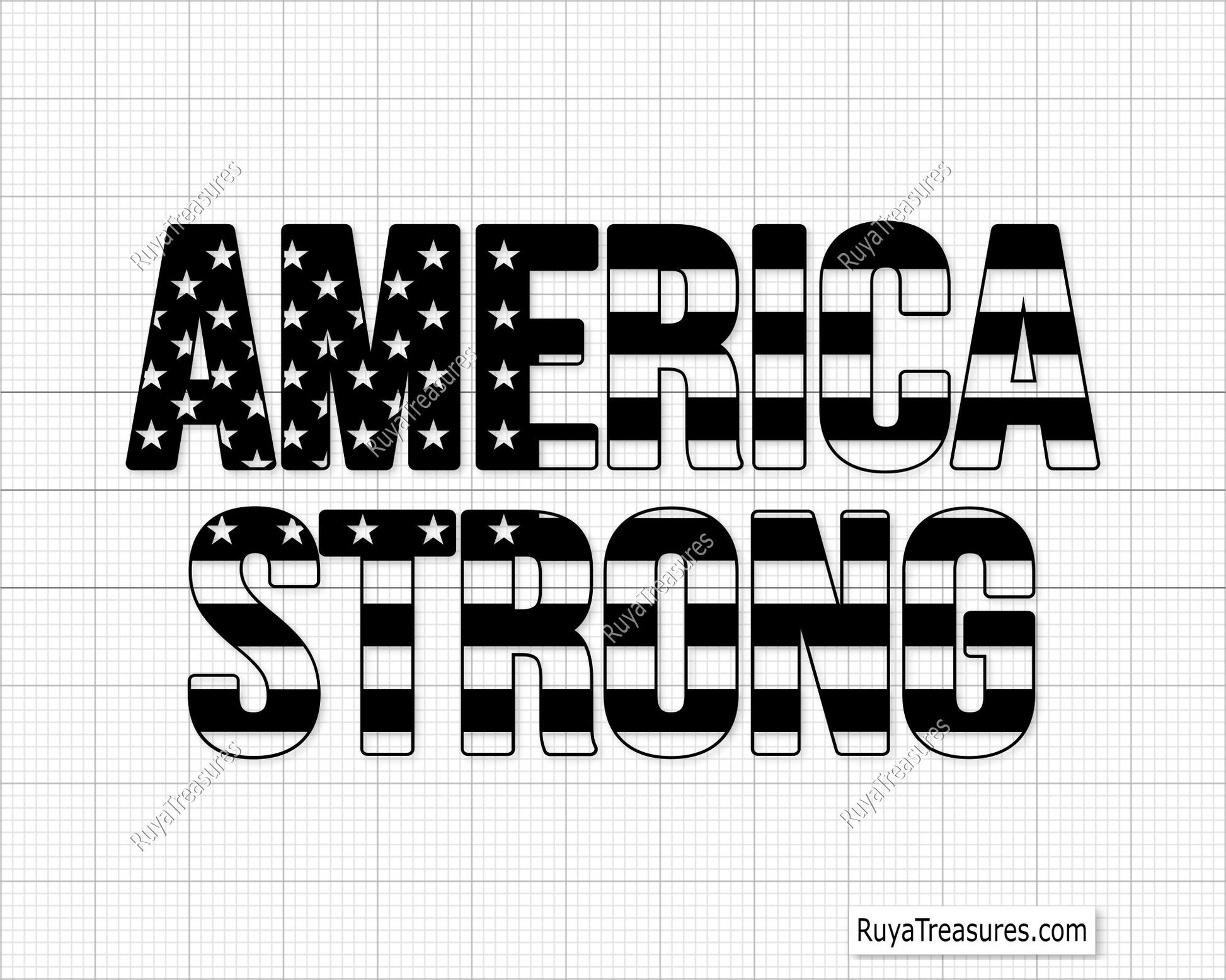 America Strong Svg