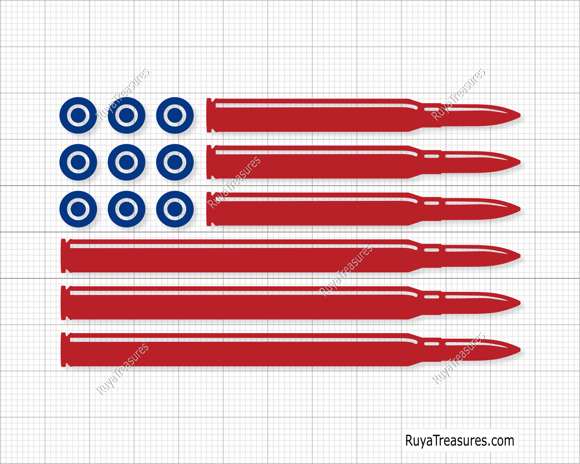 USA Bullet Flag Svg