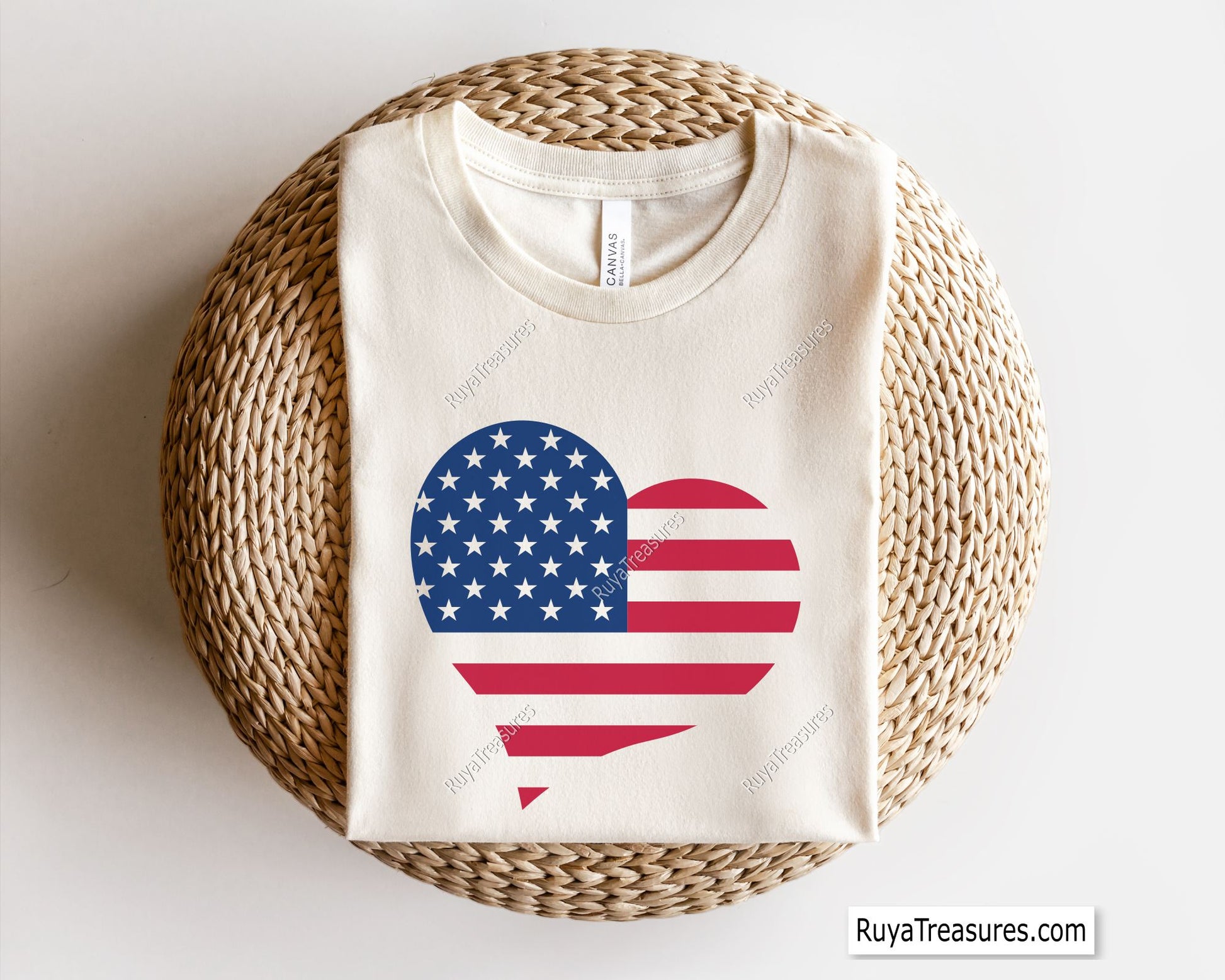 American Heart Flag Svg