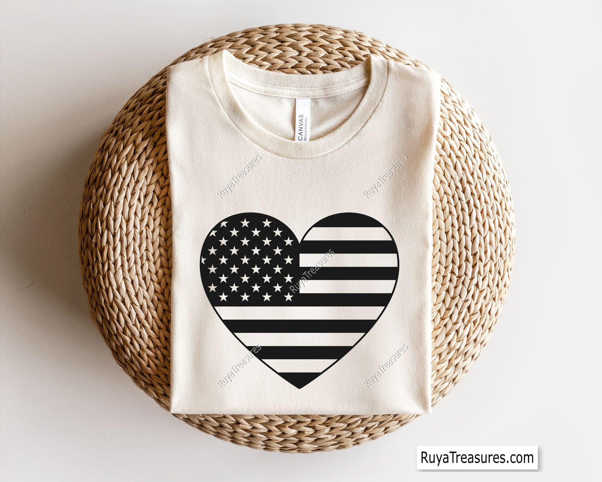 American Heart Flag Svg