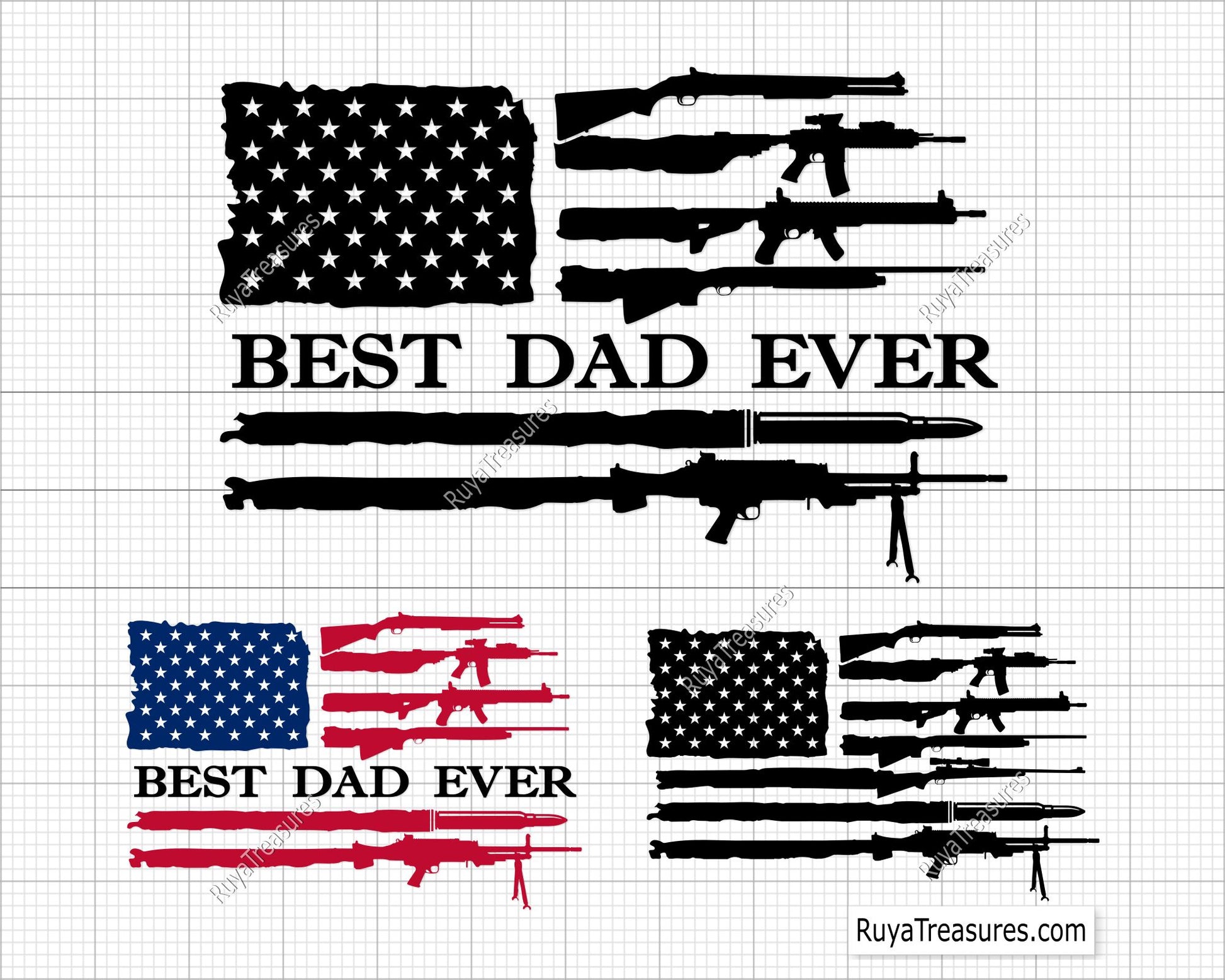 Best Dad Ever Flag Svg