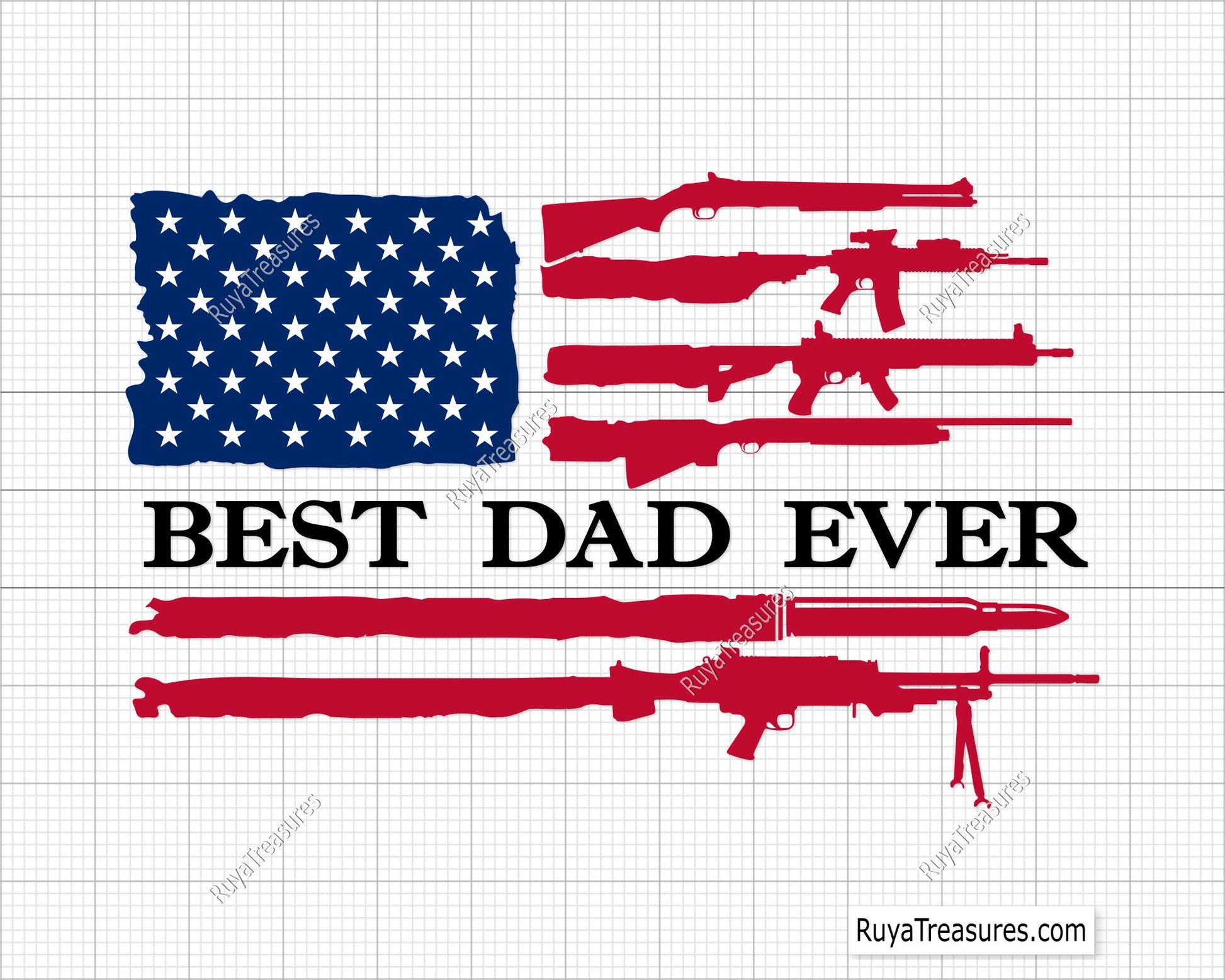 Best Dad Ever Flag Svg