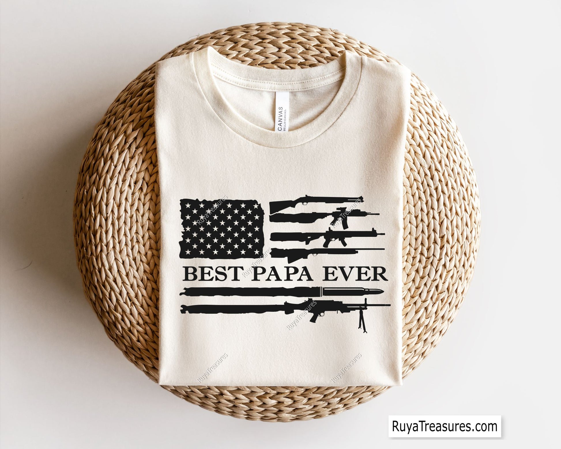 Best Papa Ever Flag Svg