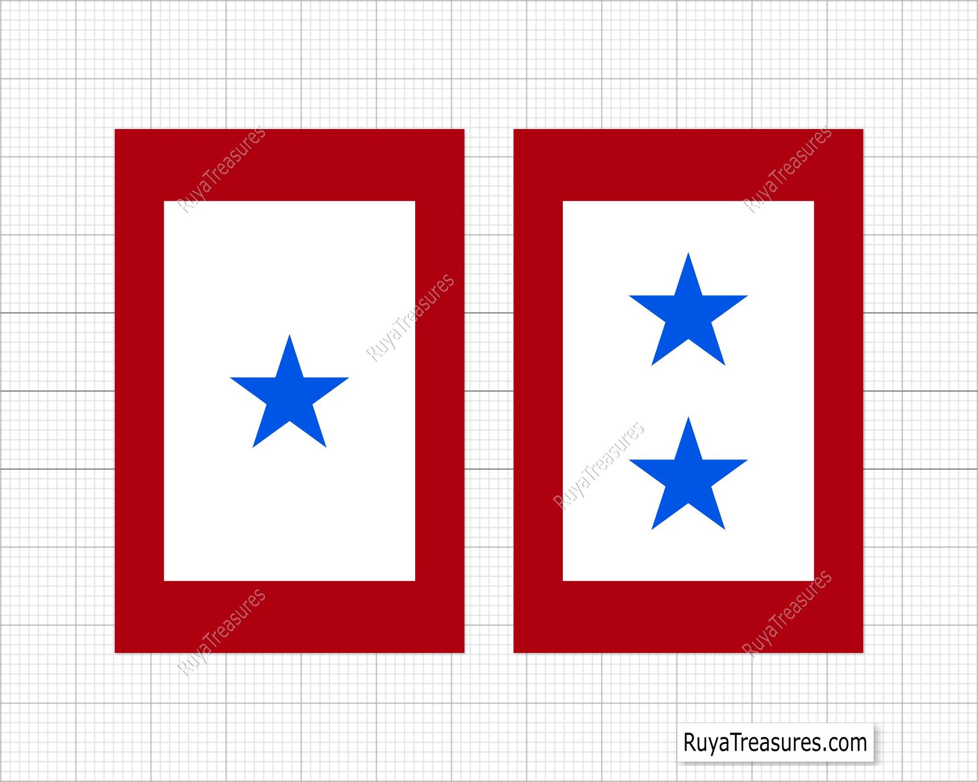 Blue Star Service Flag Svg