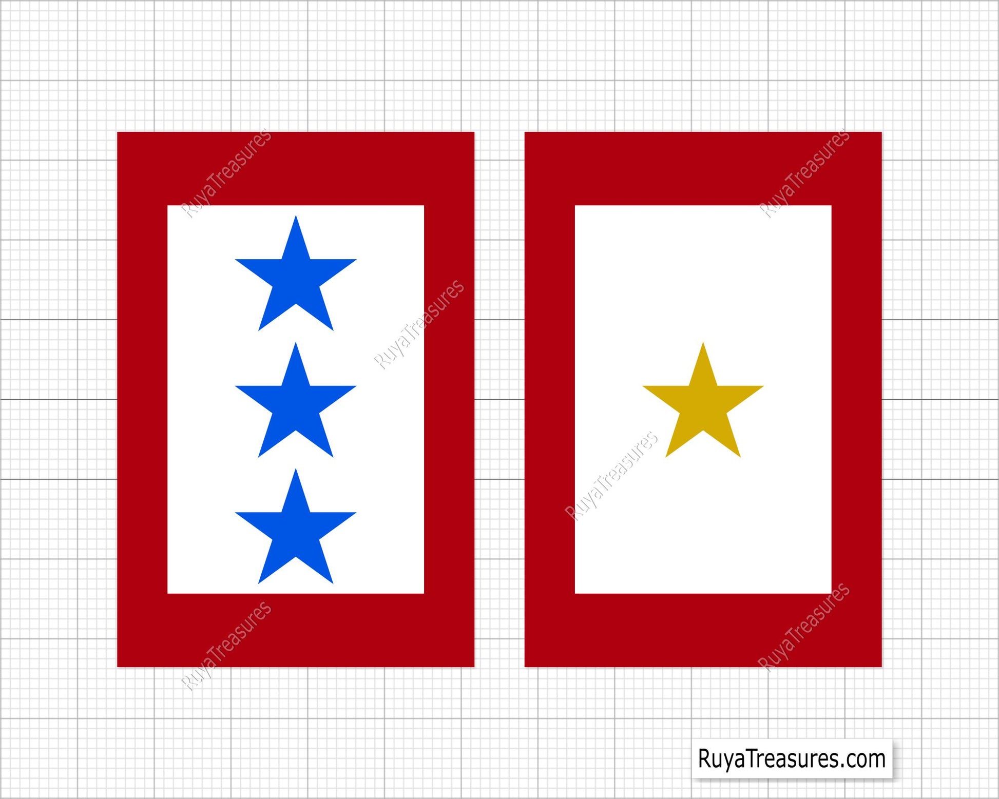 Blue Star Service Flag Svg