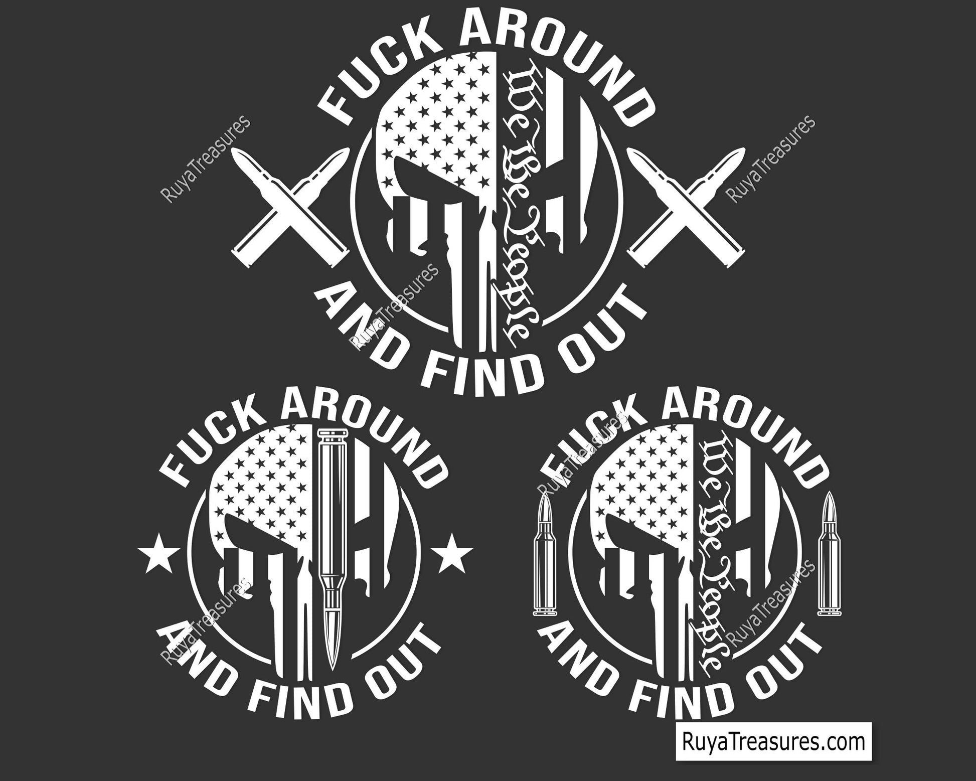 FAAFO Punisher Flag svg