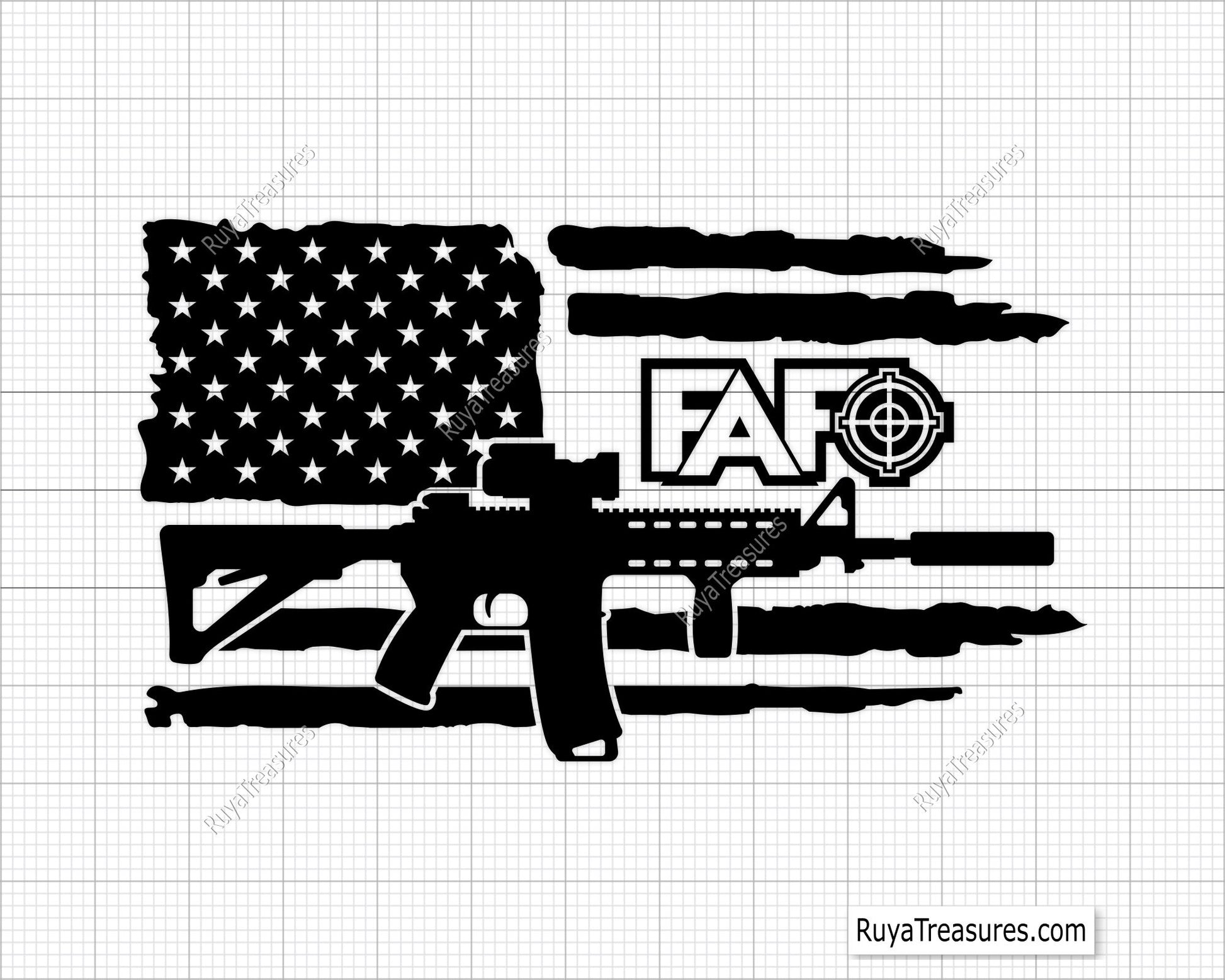 FAFO Fuck Around Find Out Crosshair Svg