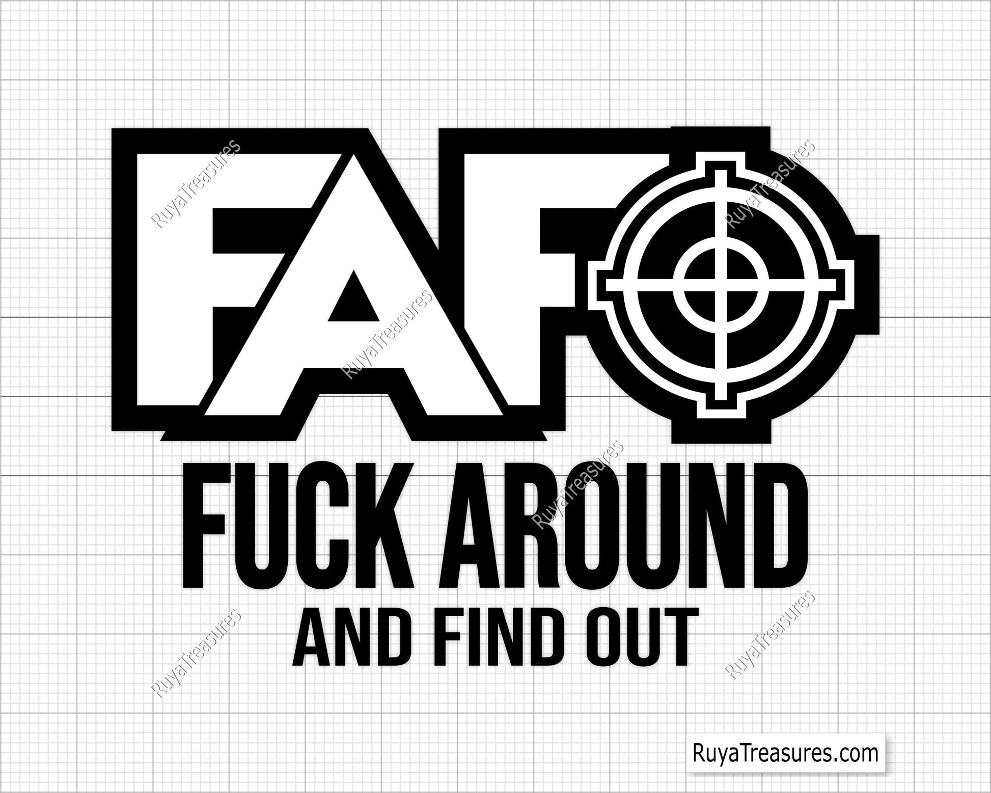 FAFO Fuck Around Find Out Crosshair Svg