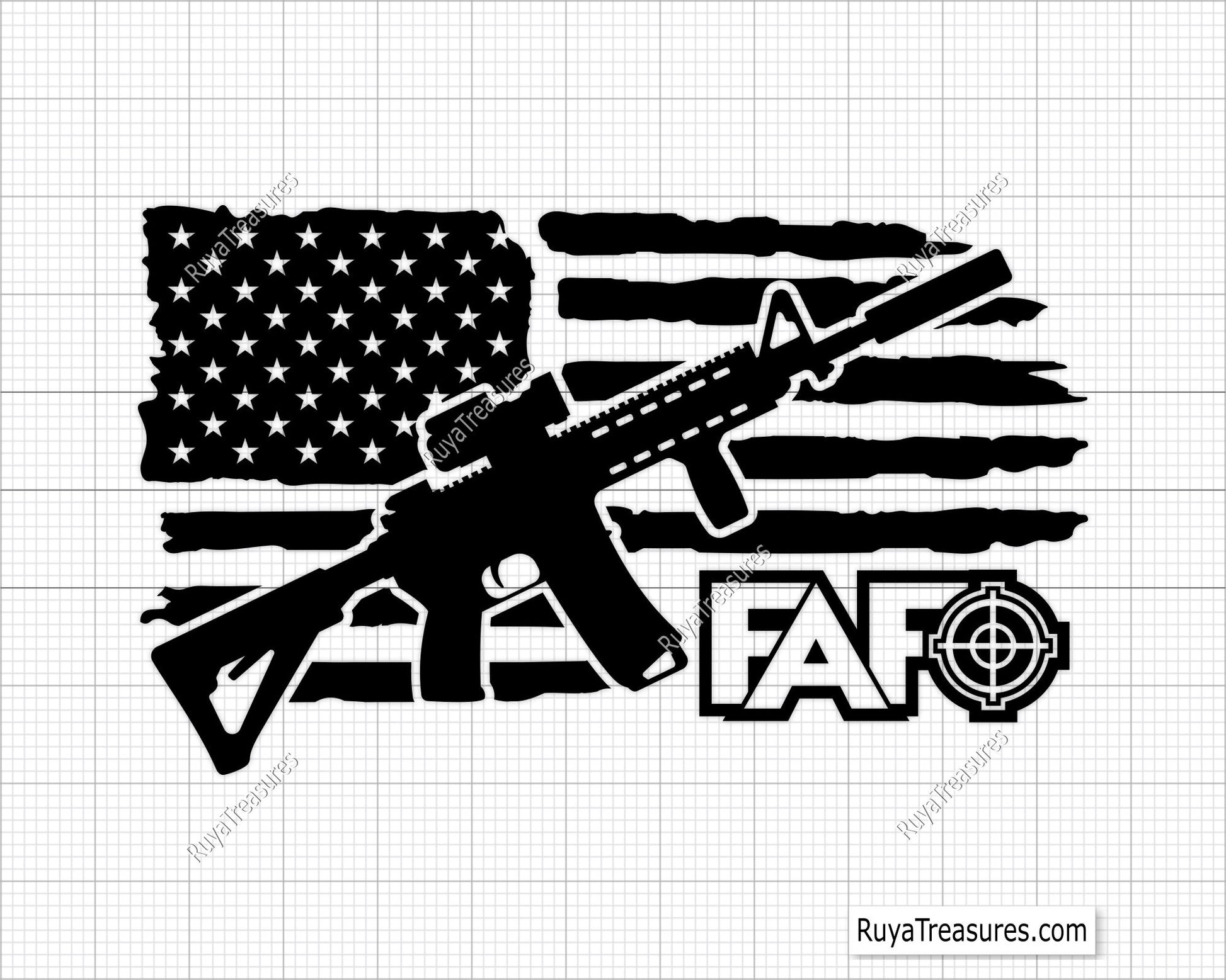 FAFO Fuck Around Find Out Crosshair Svg
