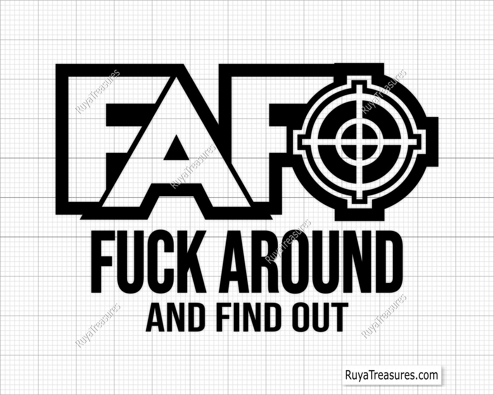 FAFO Fuck Around Find Out Crosshair Svg