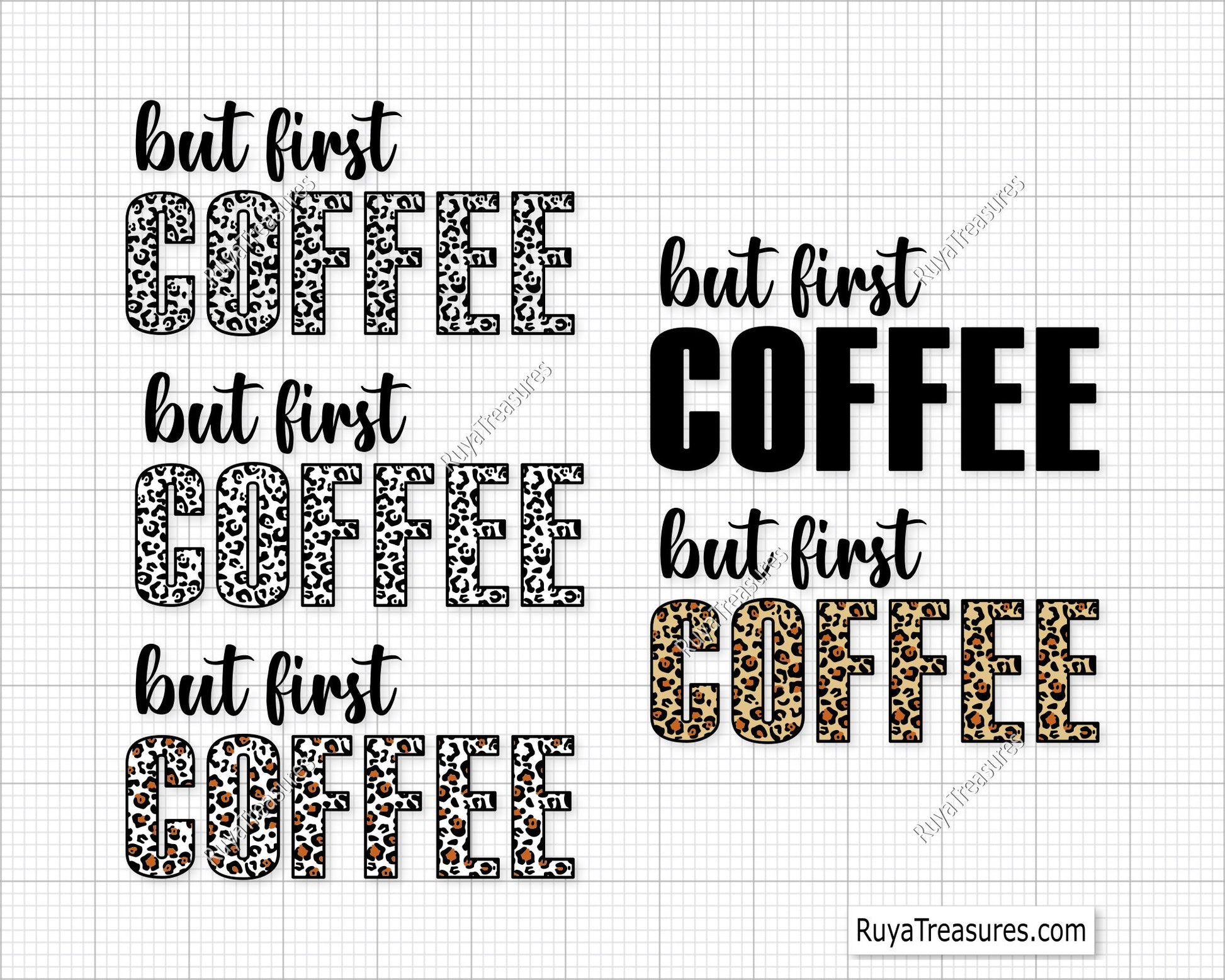 Leopard But First Coffee SVG