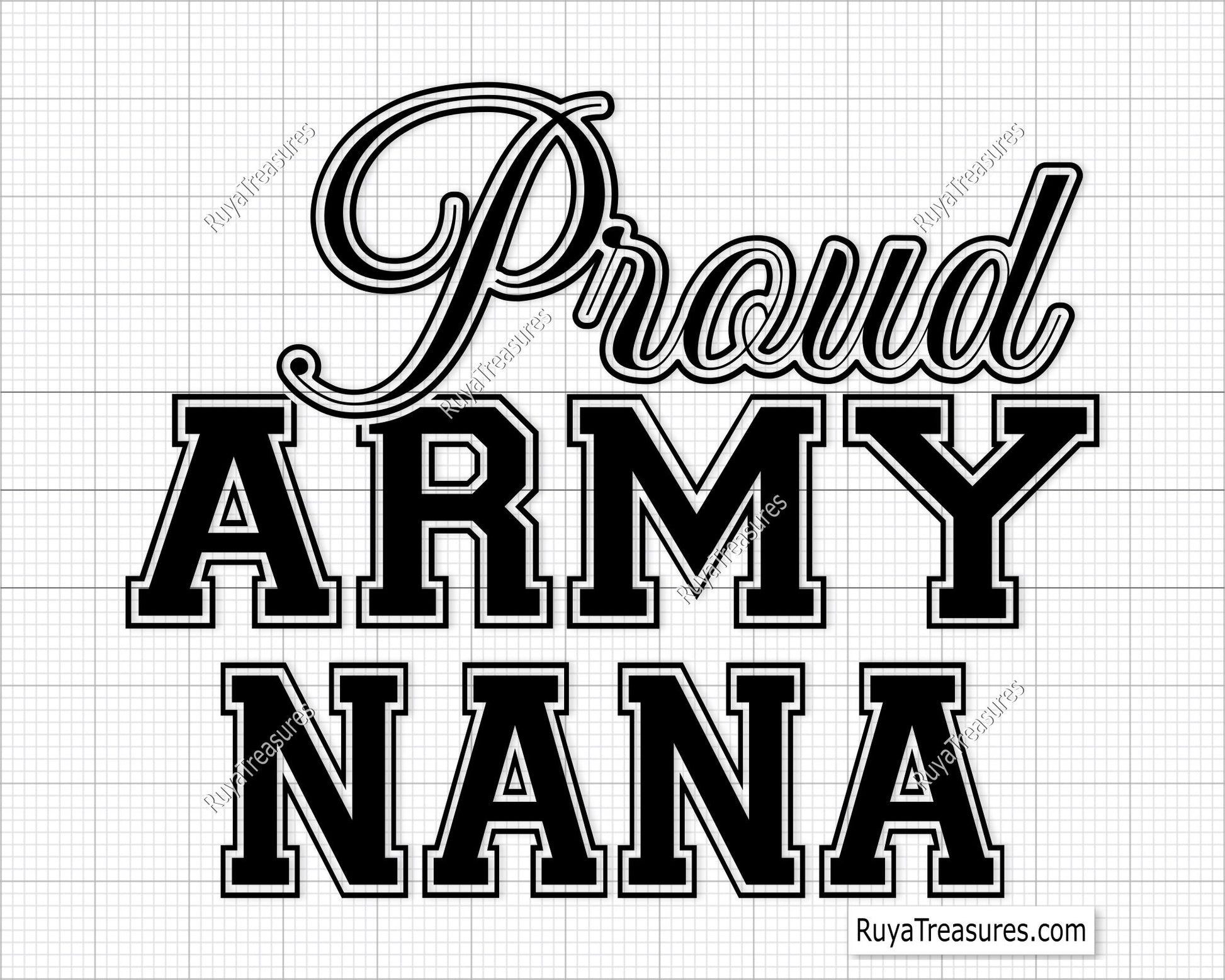 Proud Army Nana Svg