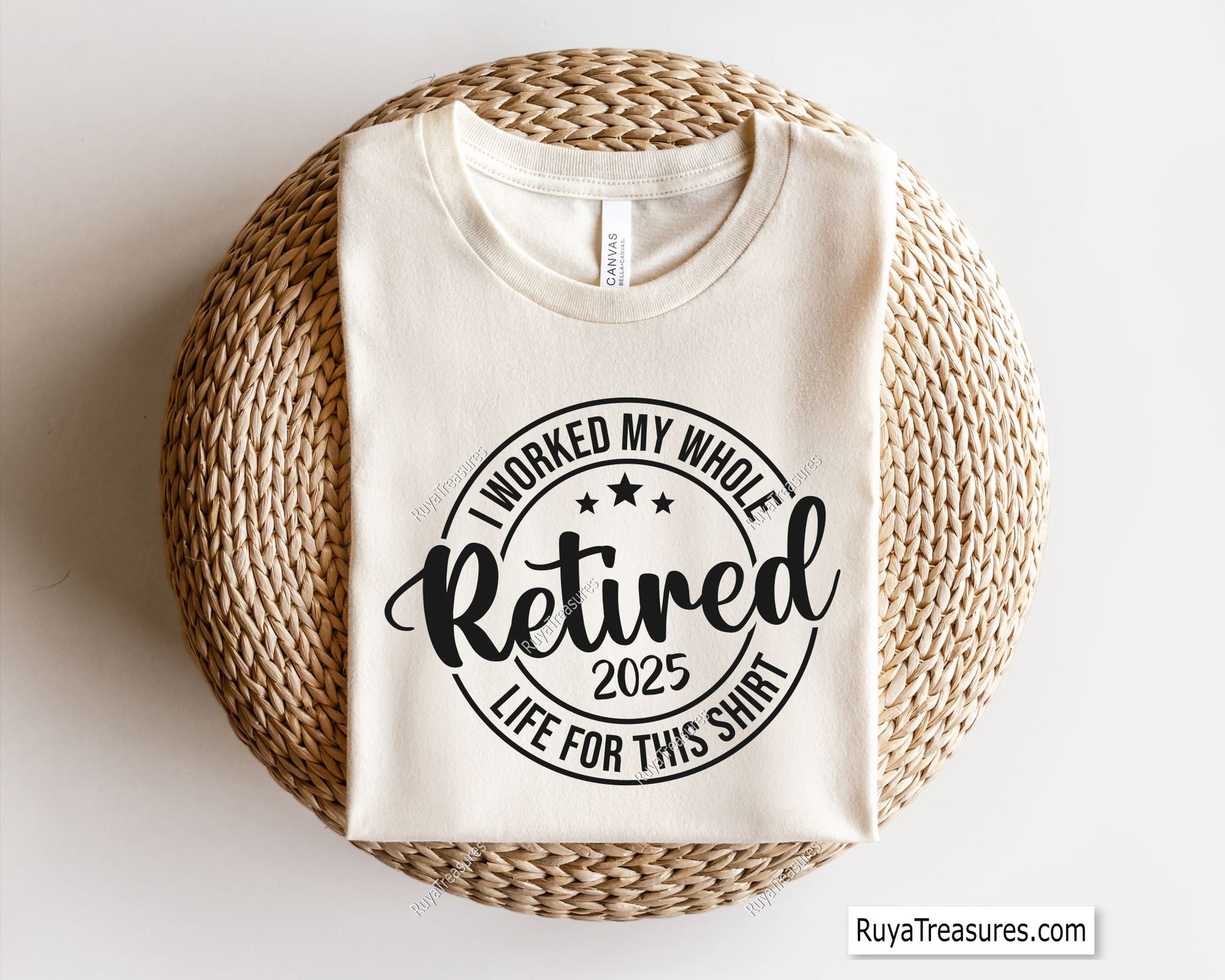 Retired Worked My Whole Life Svg. Funny retirement 2025 SVG for t-shirts, mugs, and decorations, celebrating a work-free life.