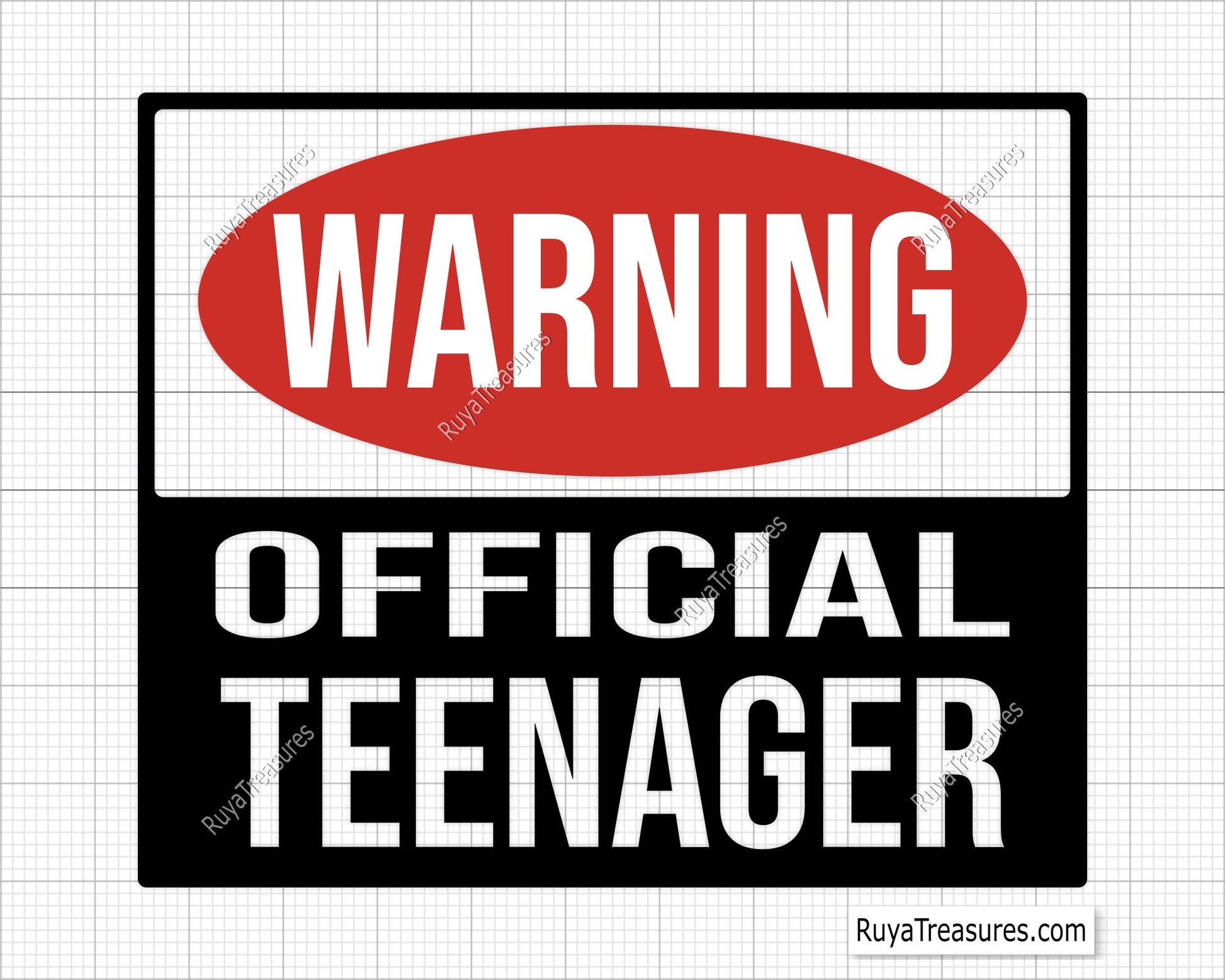 Warning Official Teenager svg