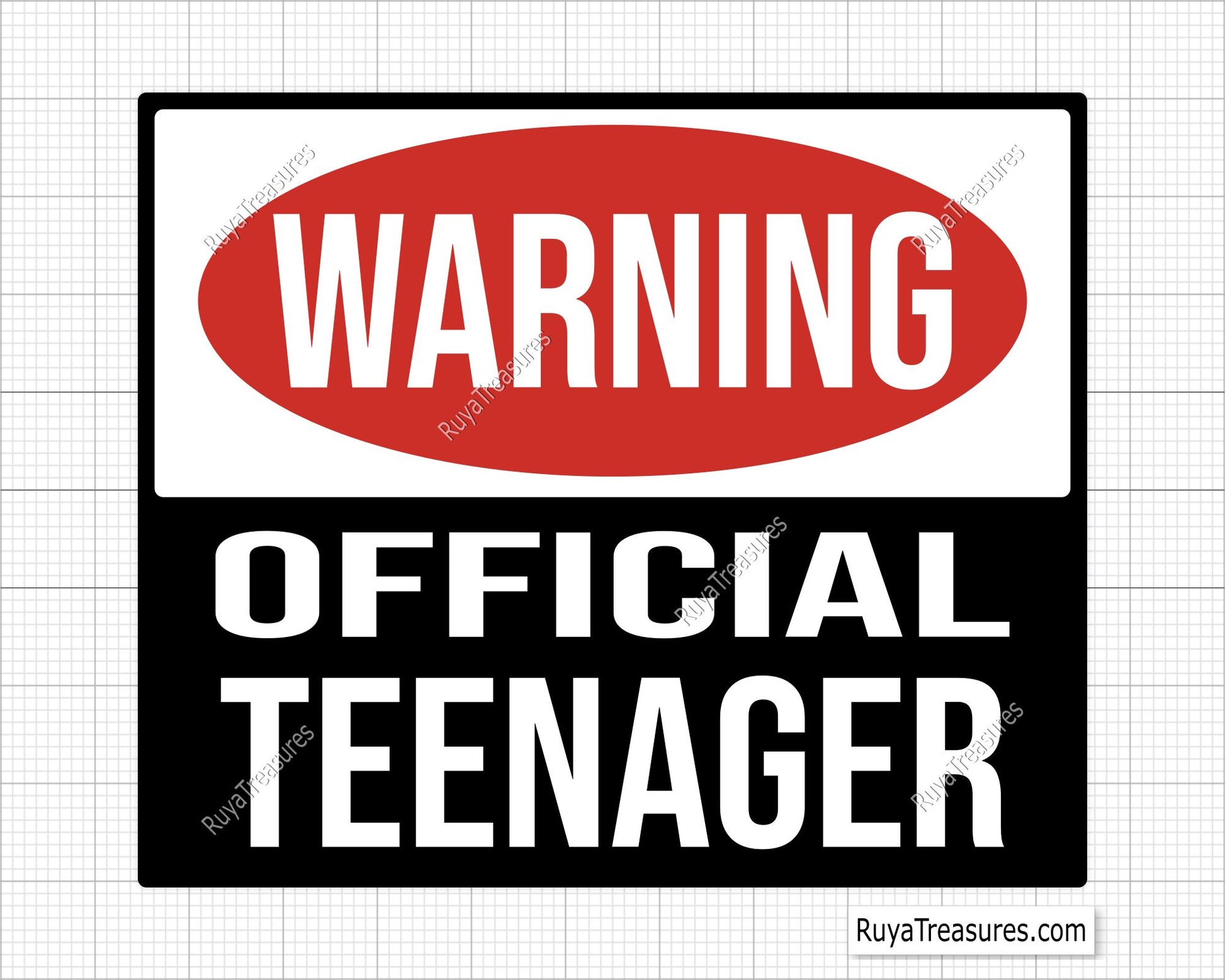 Warning Official Teenager svg