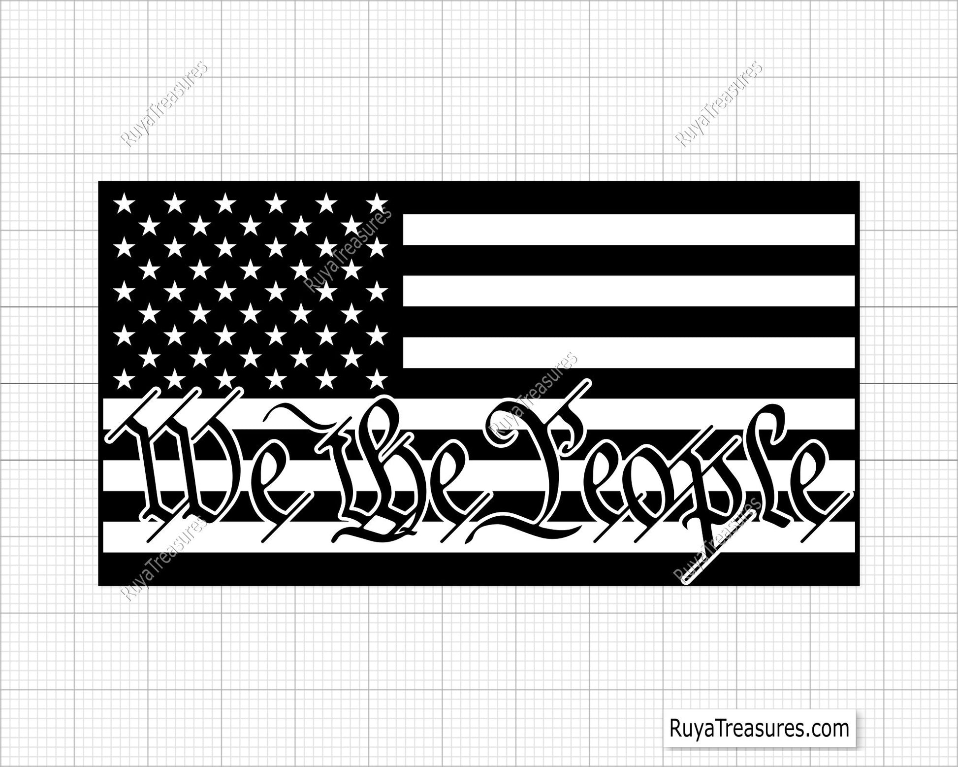 We The People Flag Svg