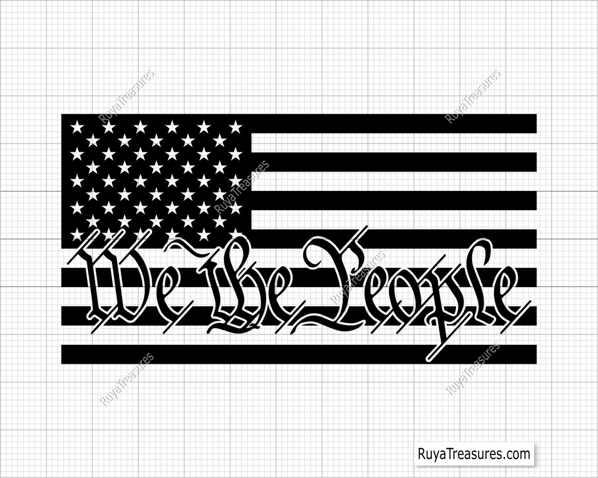 We The People Flag Svg