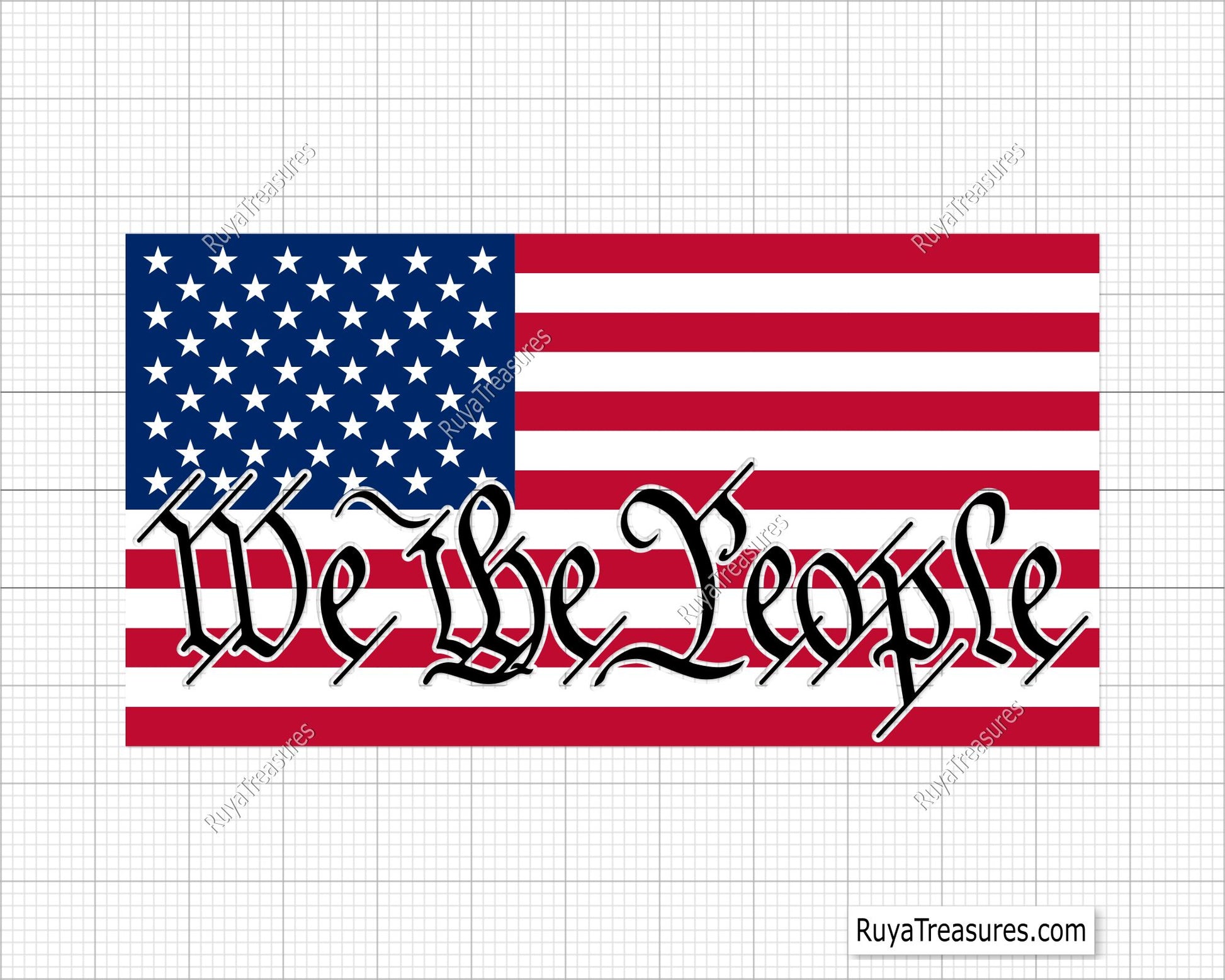 We The People Flag Svg