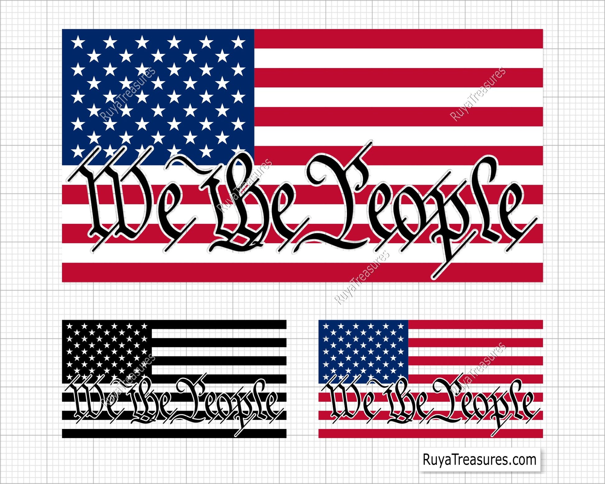 We The People Flag Svg