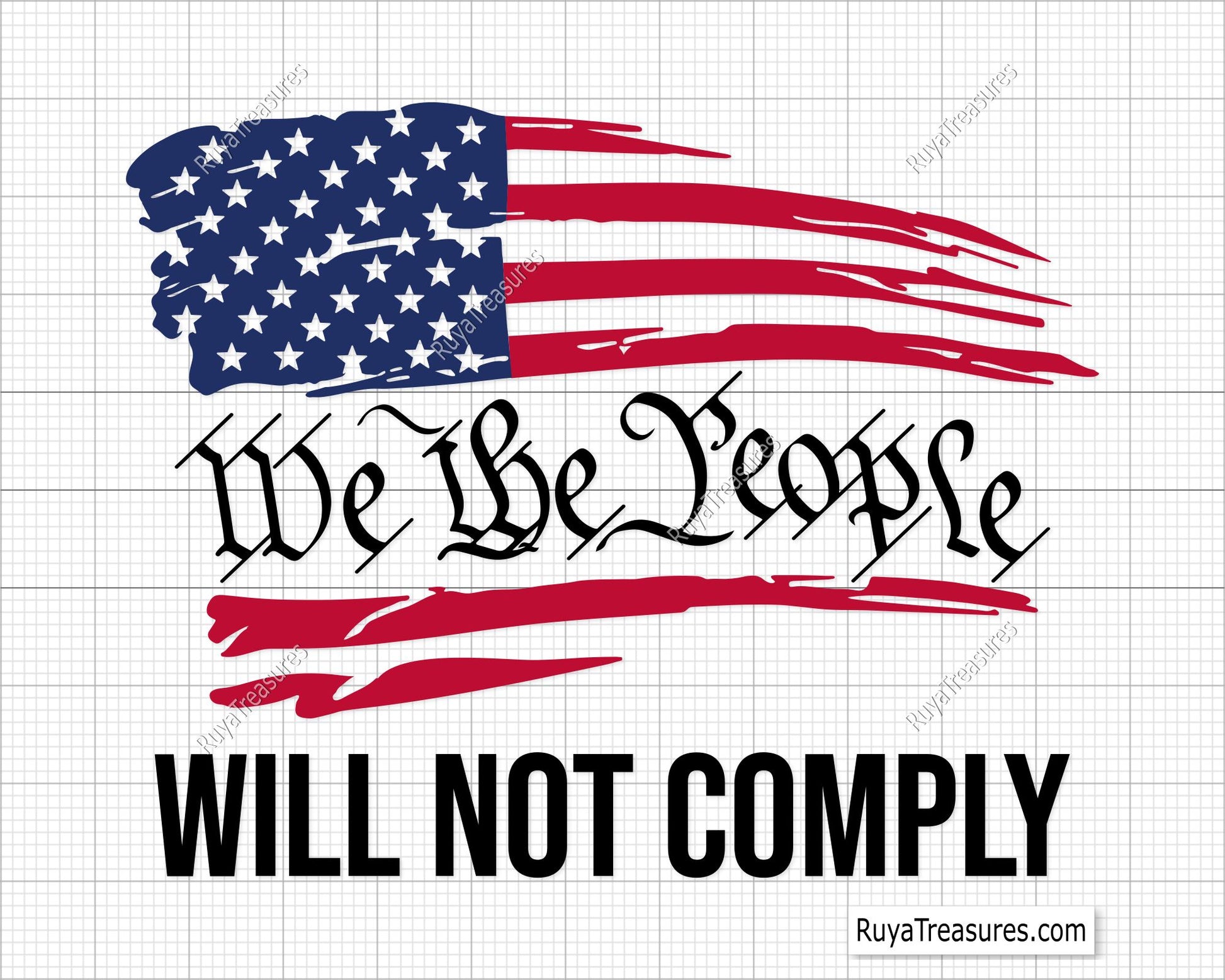 We The People Will Not Comply Svg