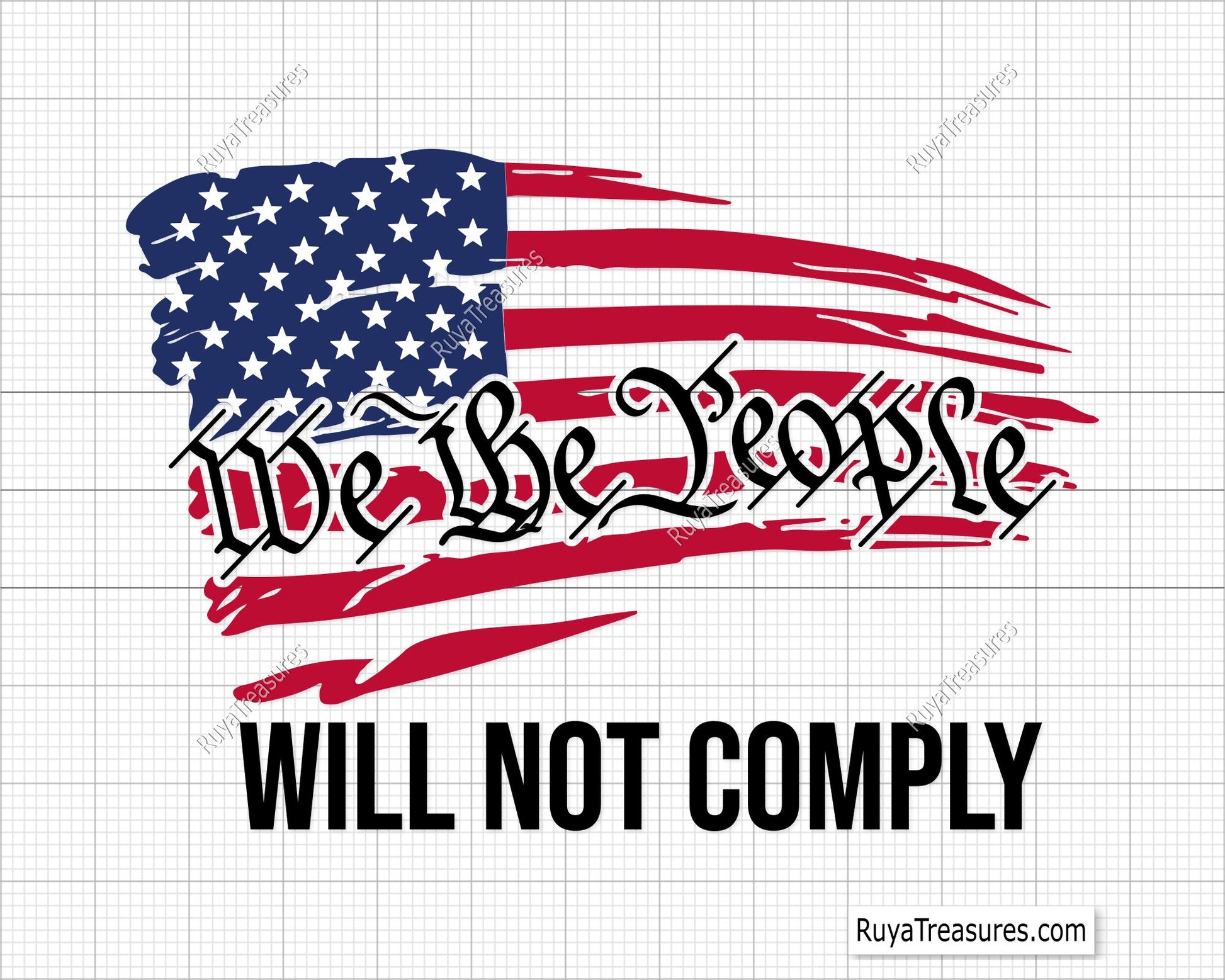 We The People Will Not Comply Svg