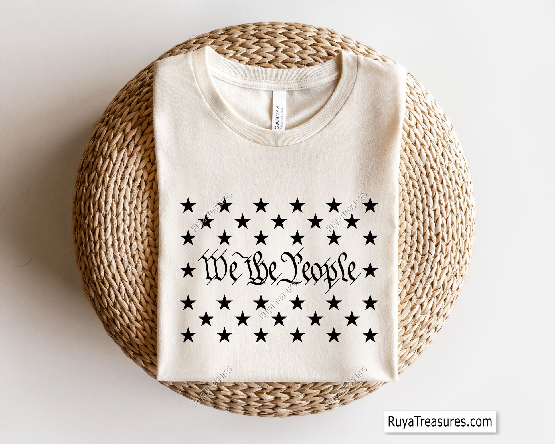 We the People with 50 Stars Svg