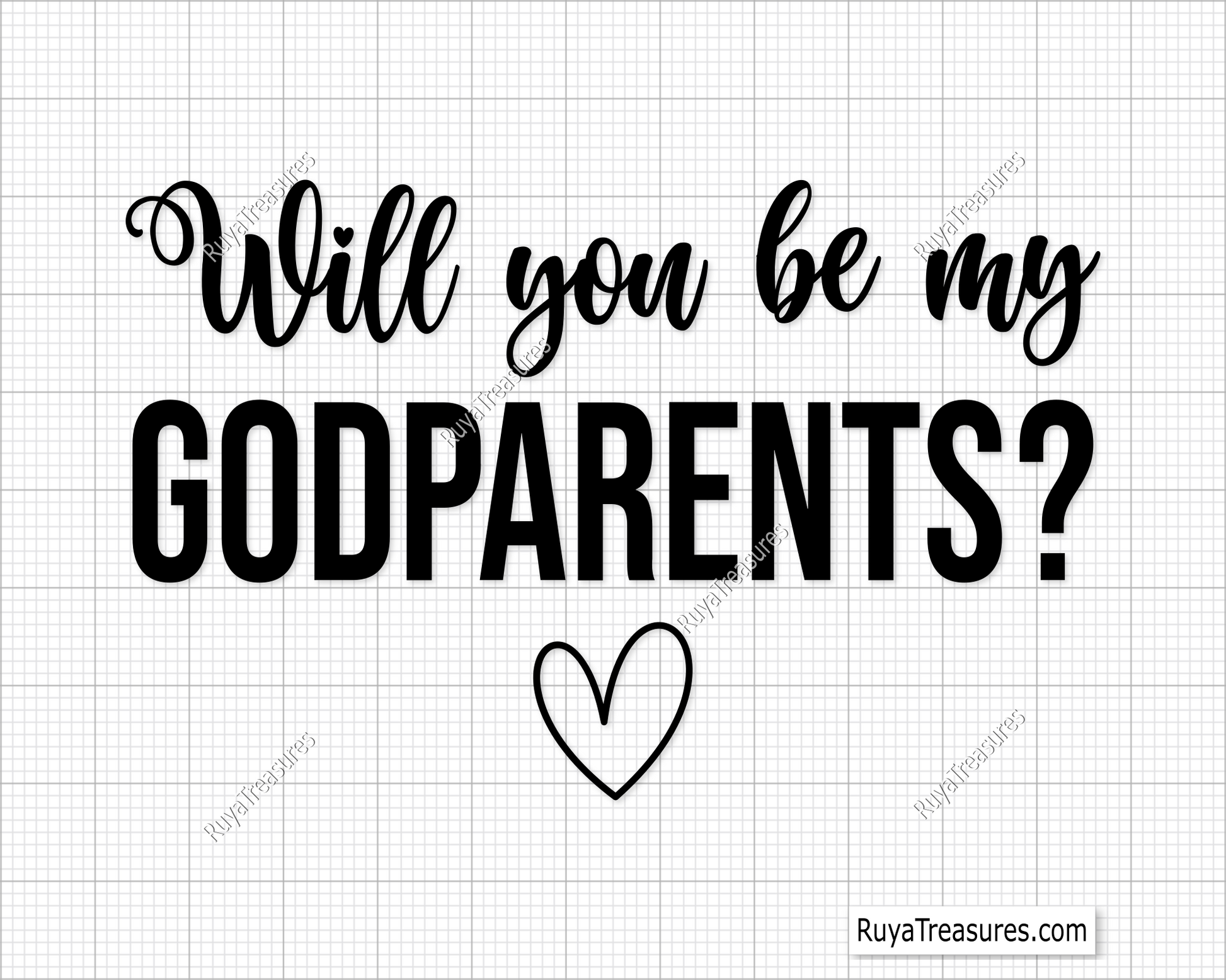 Will You Be My Godparents Svg