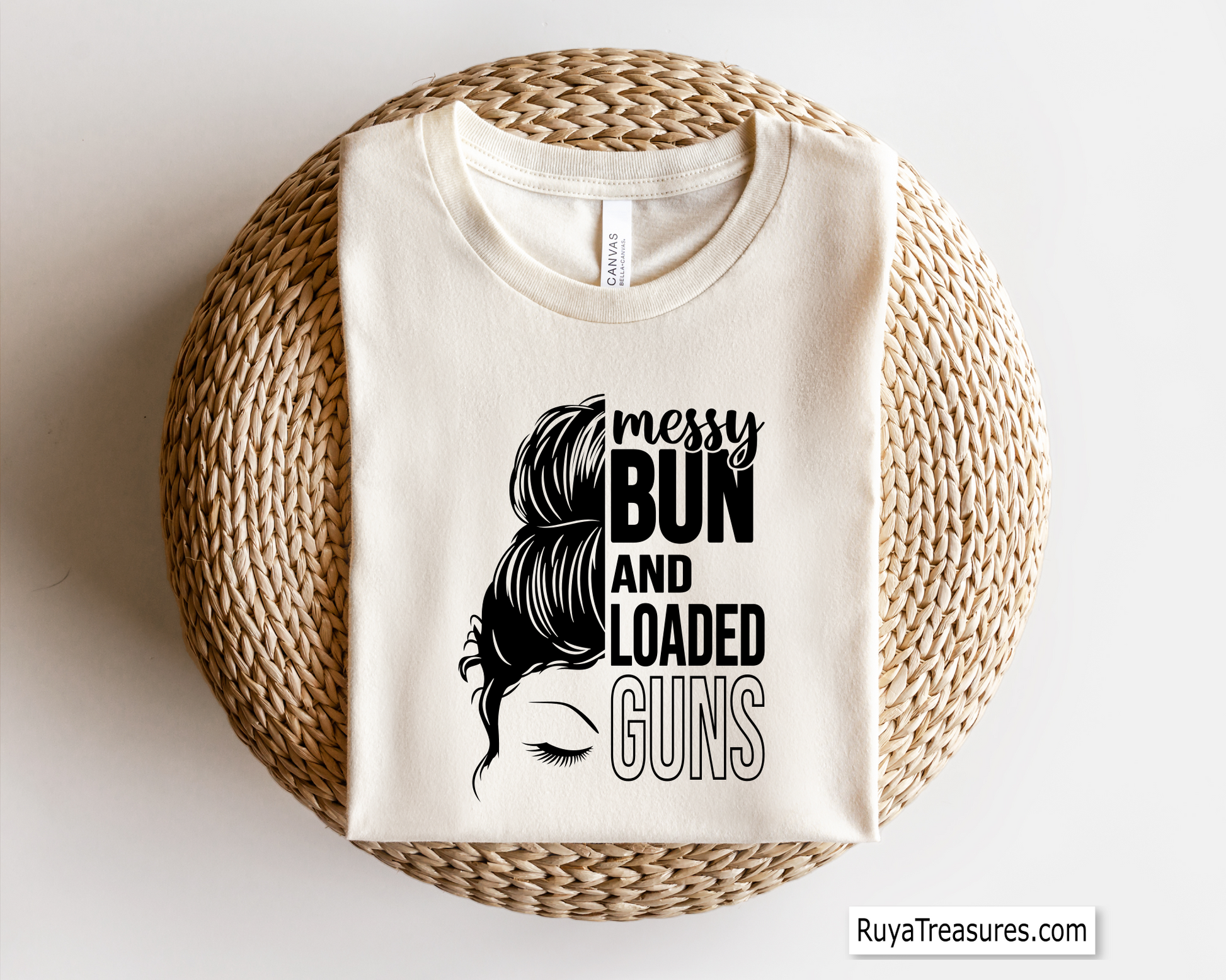 Messy Bun and Loaded Guns svg