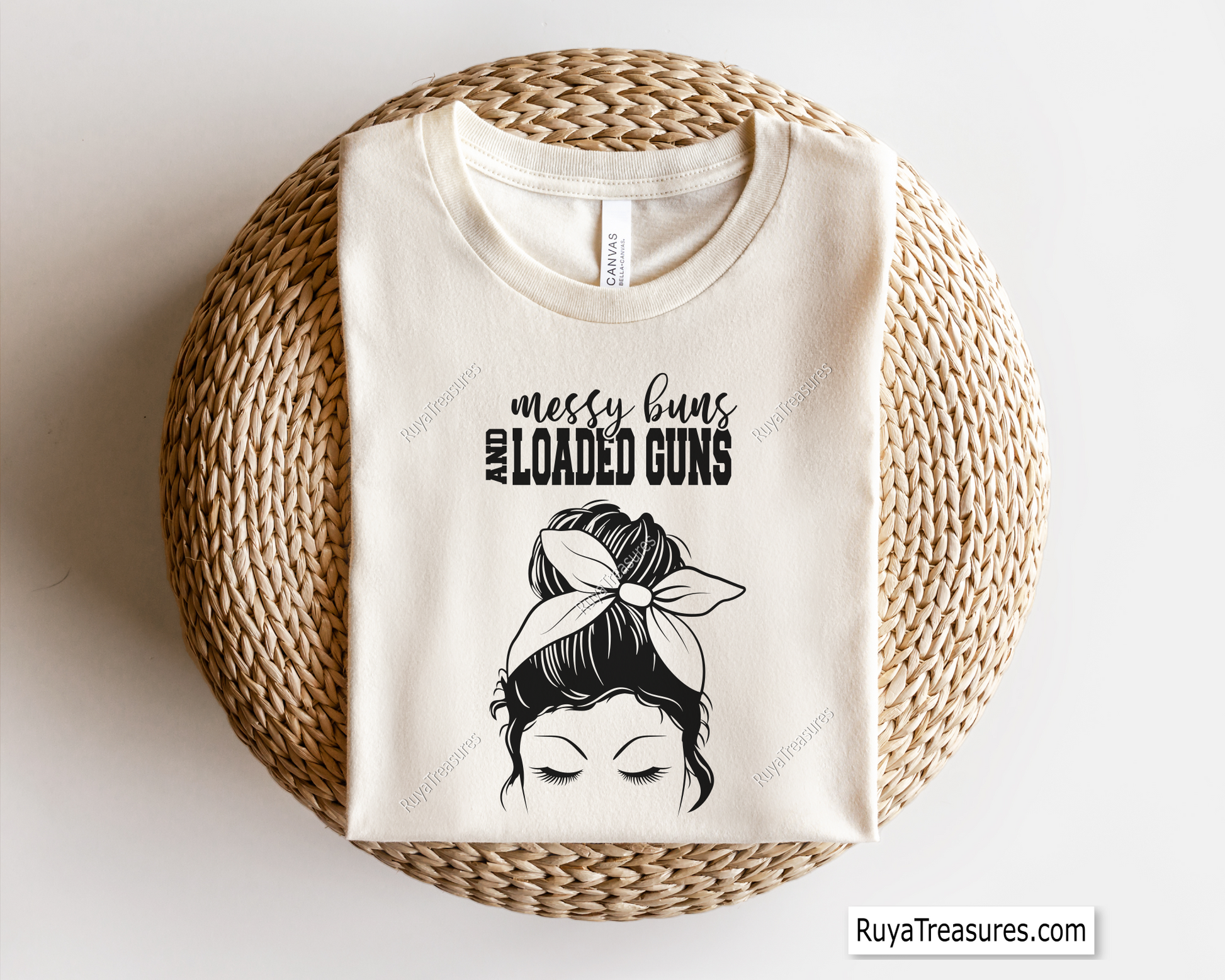 Messy Bun and Loaded Guns svg