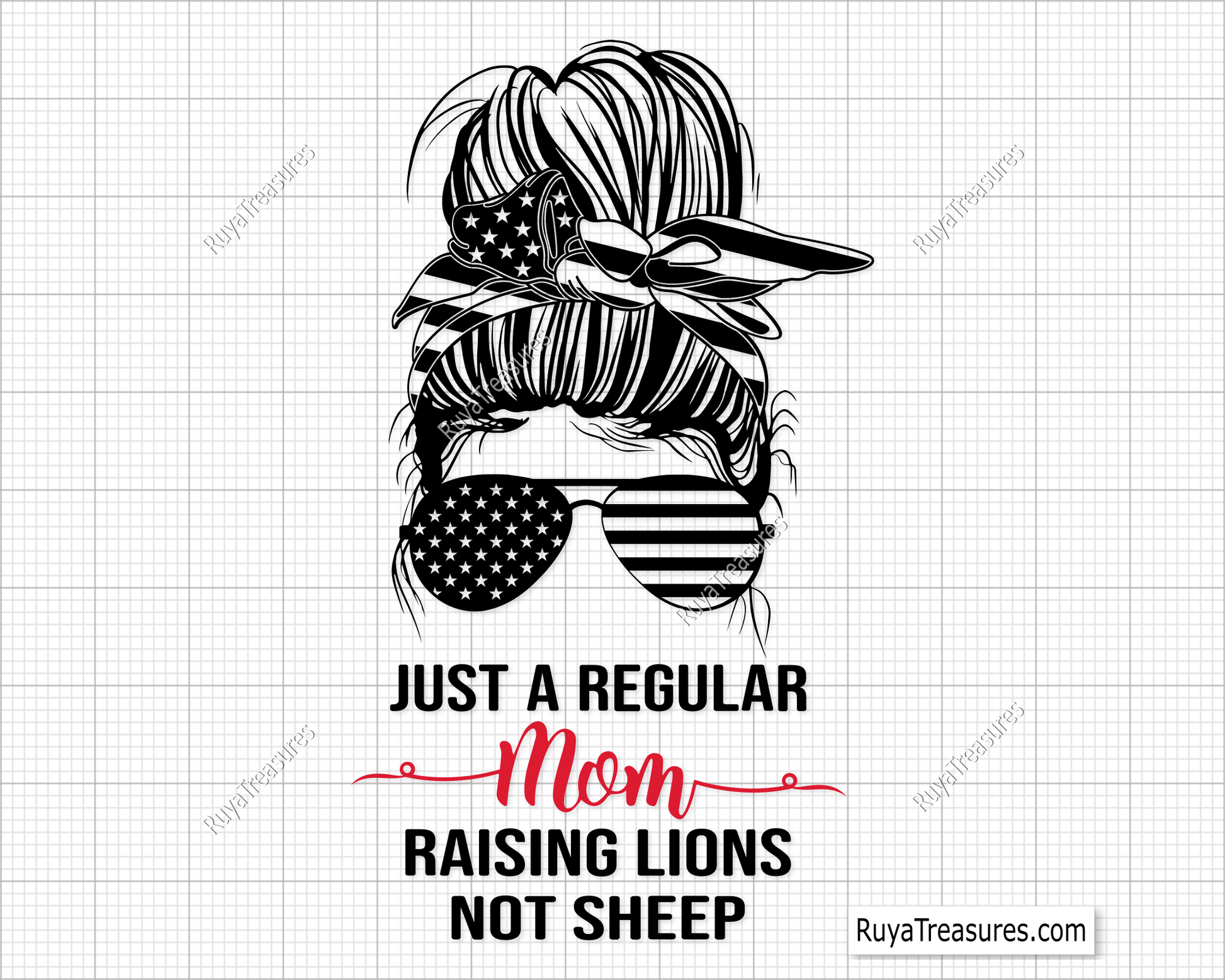Just a Regular Mom Raising Lions Not Sheep svg