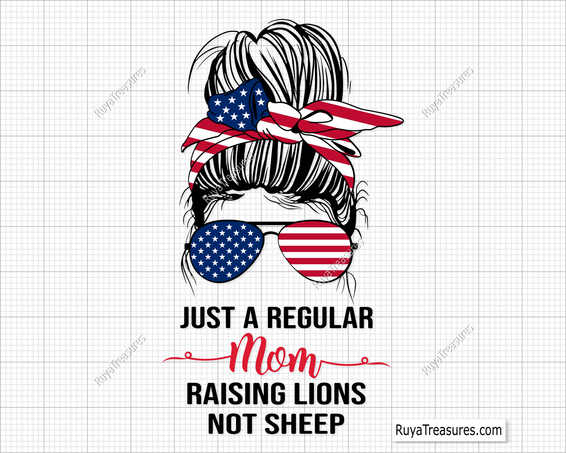 Just a Regular Mom Raising Lions Not Sheep svg