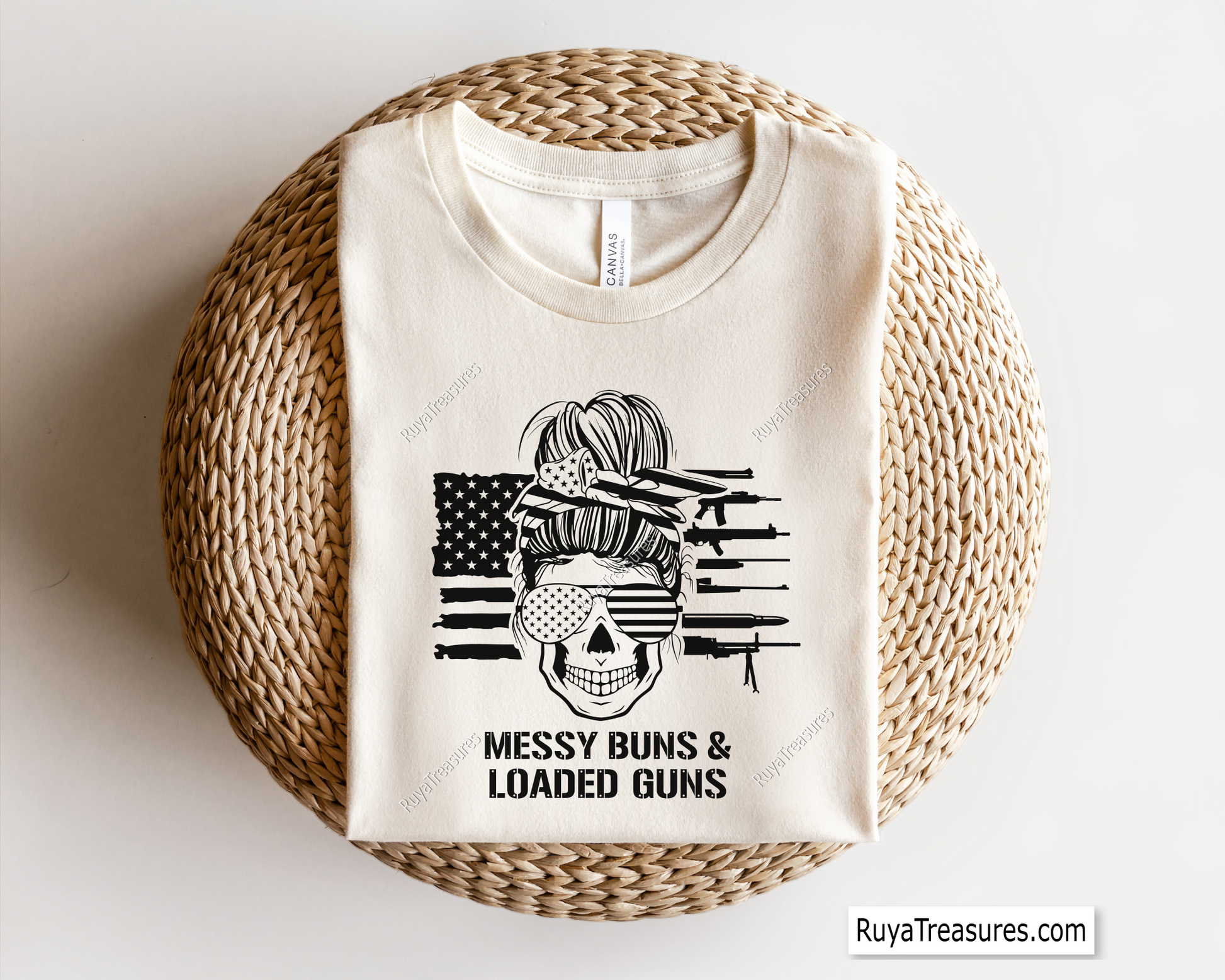 Messy Bun and Loaded Guns svg