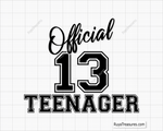 Official 13 Teenager svg