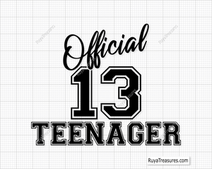 Official 13 Teenager svg