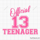 Official 13 Teenager svg