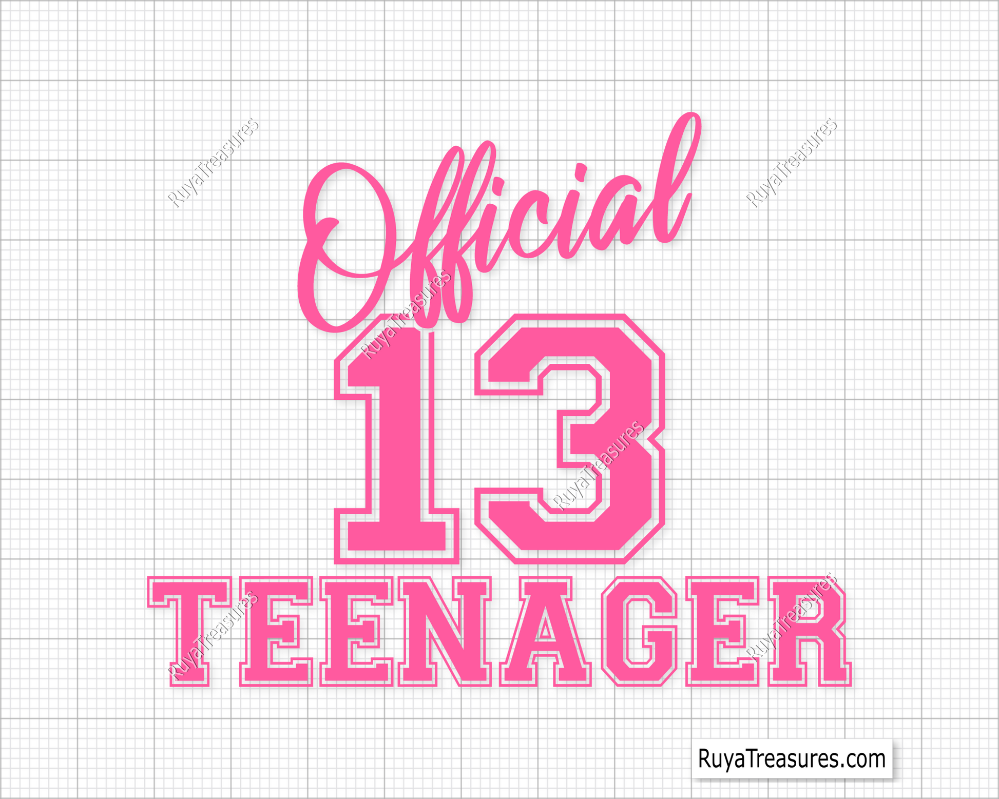 Official 13 Teenager svg