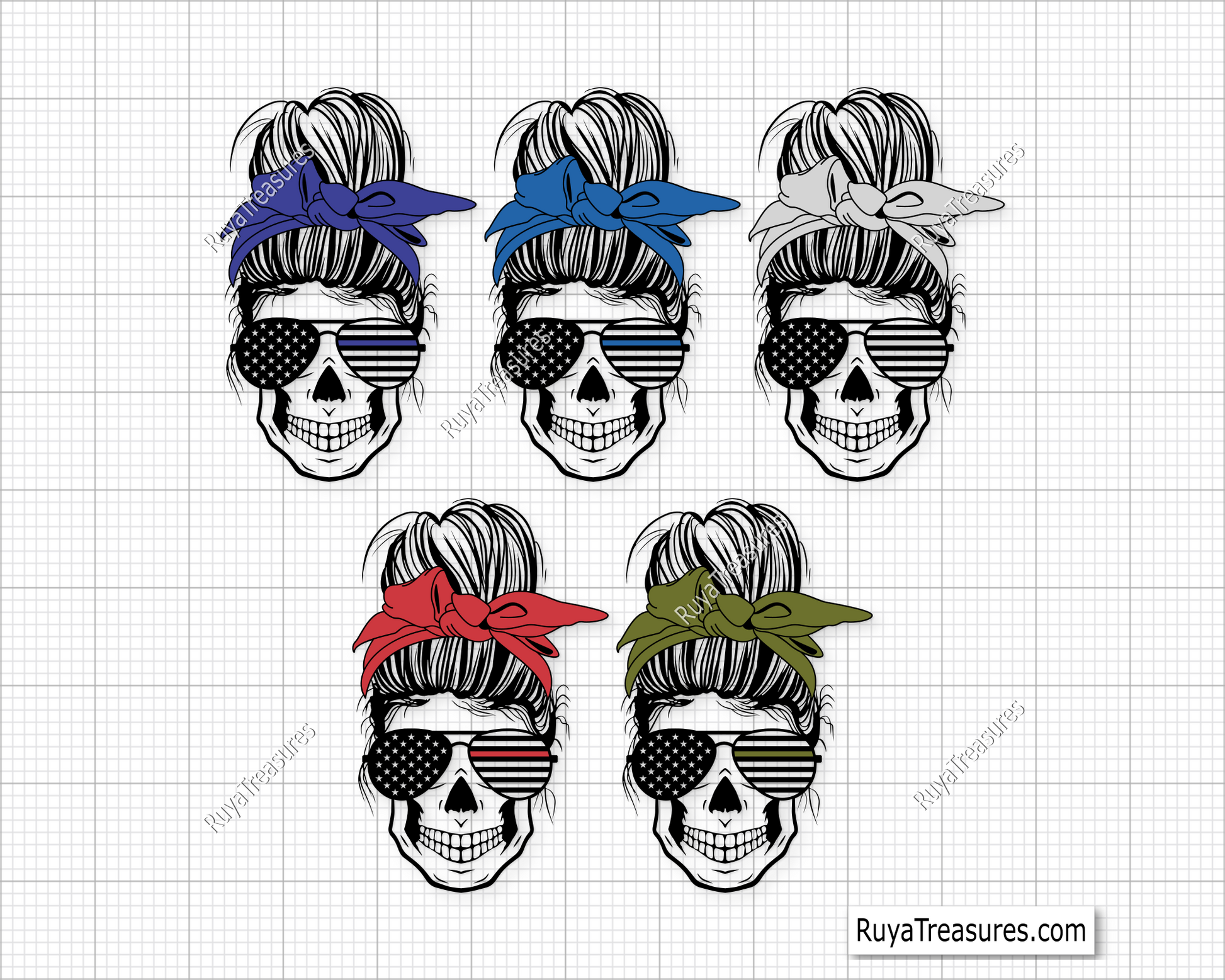 Army skull svg