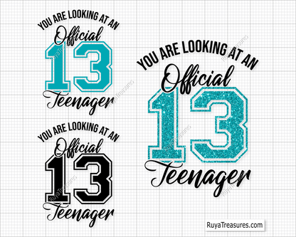 Official 13 Teenager svg 