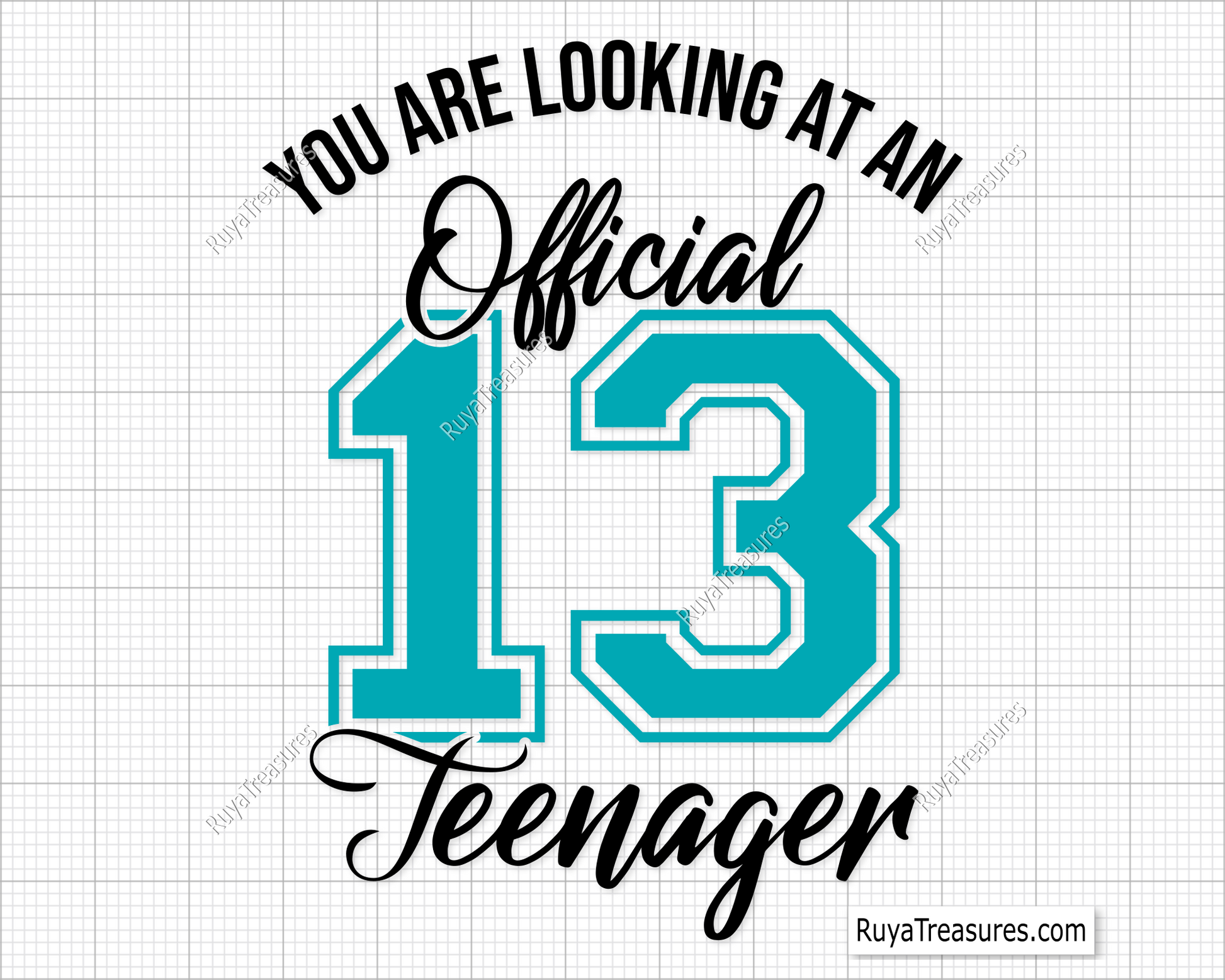 Official 13 Teenager svg 