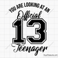 Official 13 Teenager svg 