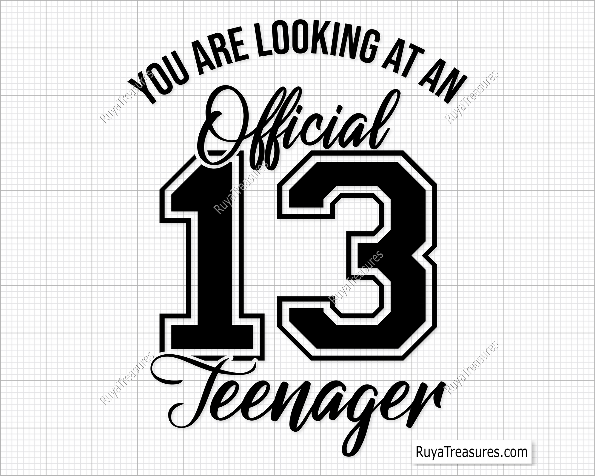 Official 13 Teenager svg 