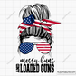 messy bun loaded guns svg