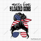 Messy Bun and Loaded Guns svg